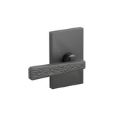 Emtek Concealed Fastener Hammered Lever Set With Modern Rectangular Rosette