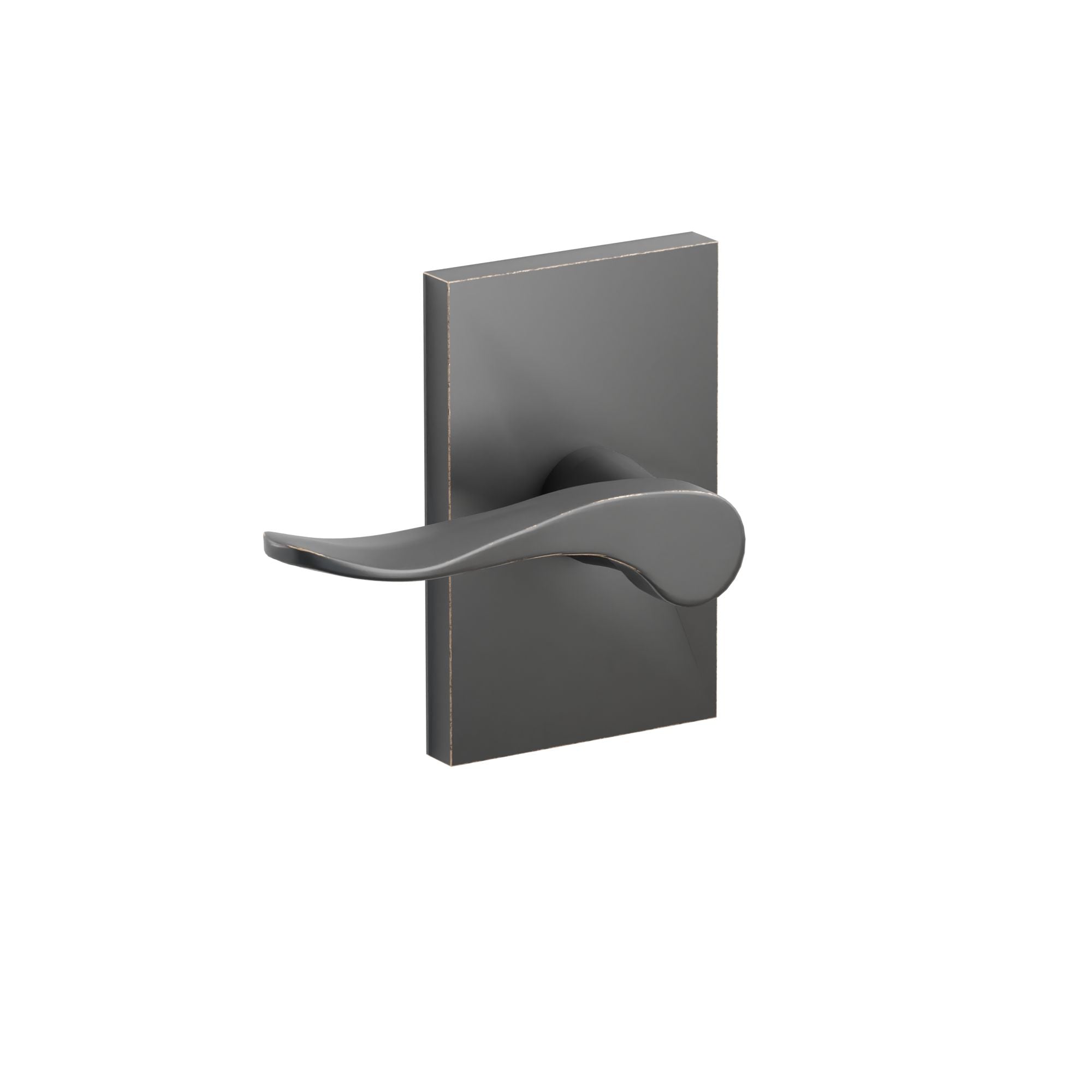 Emtek Concealed Fastener Luzern Lever Set with Modern Rectangular Rosette