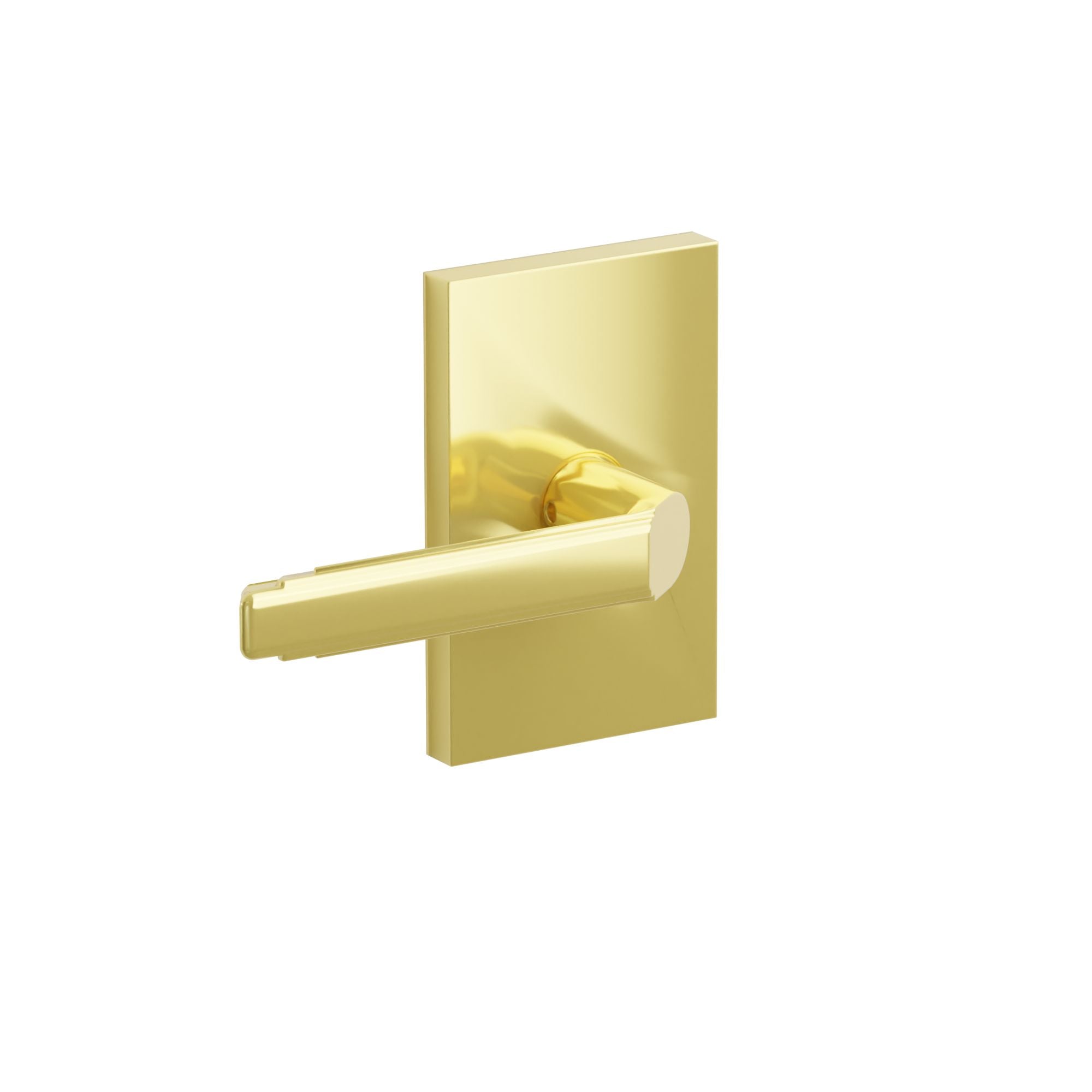 Emtek Concealed Fastener Milano Lever Set With Modern Rectangular Rosette