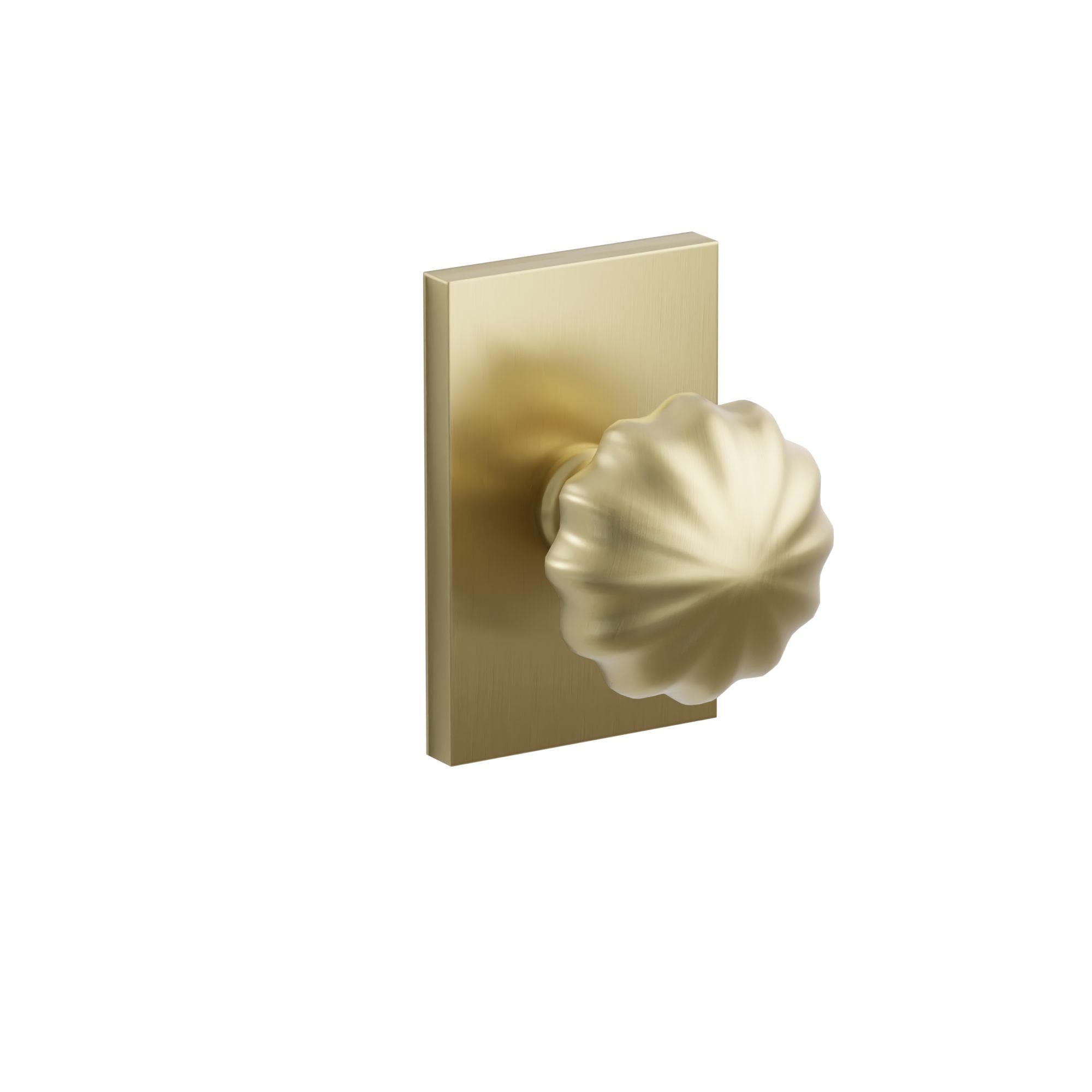 Emtek Melon Knob Set with Modern Rectangular Rosette