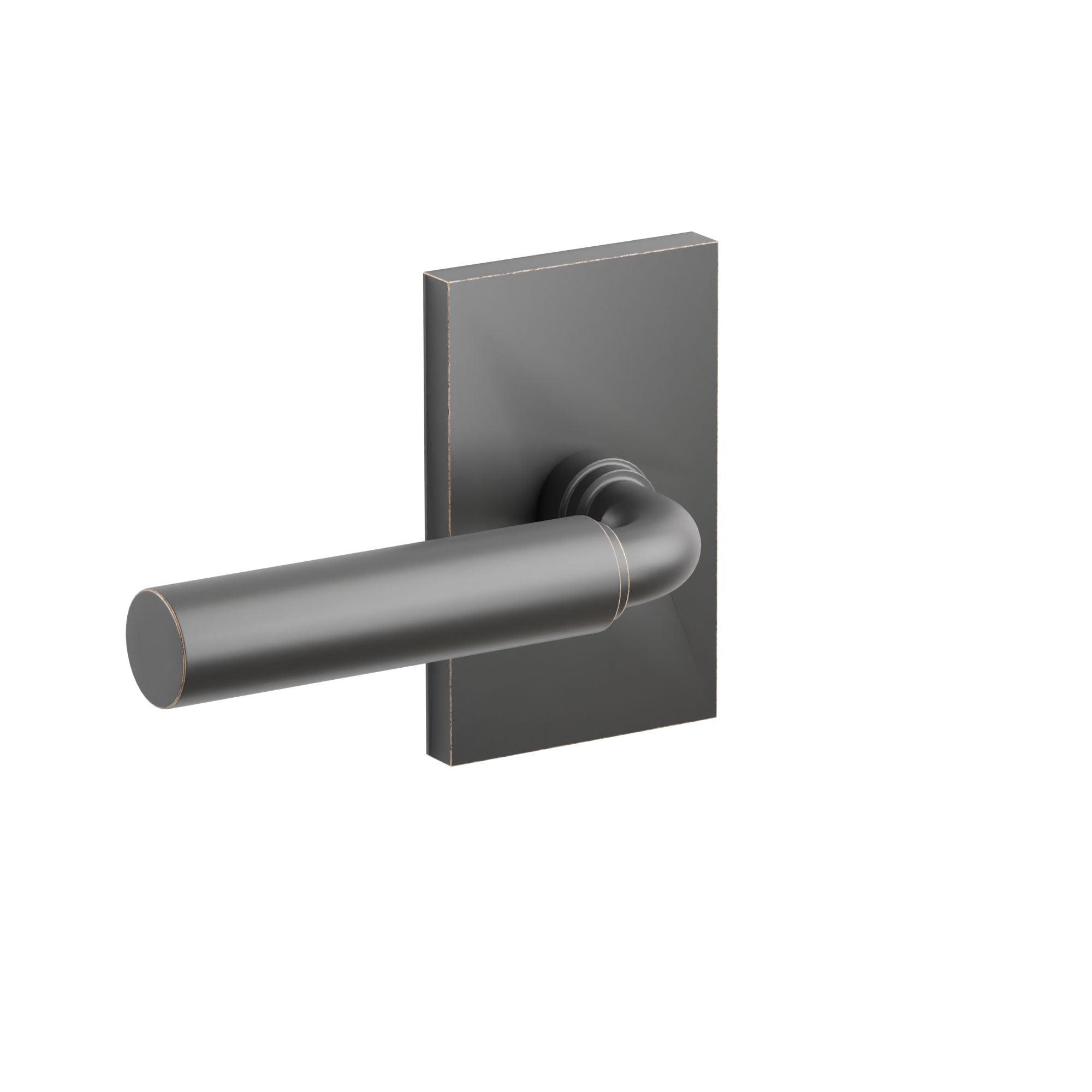 Emtek Concealed Fastener Manning Lever Set With Modern Rectangular Rosette