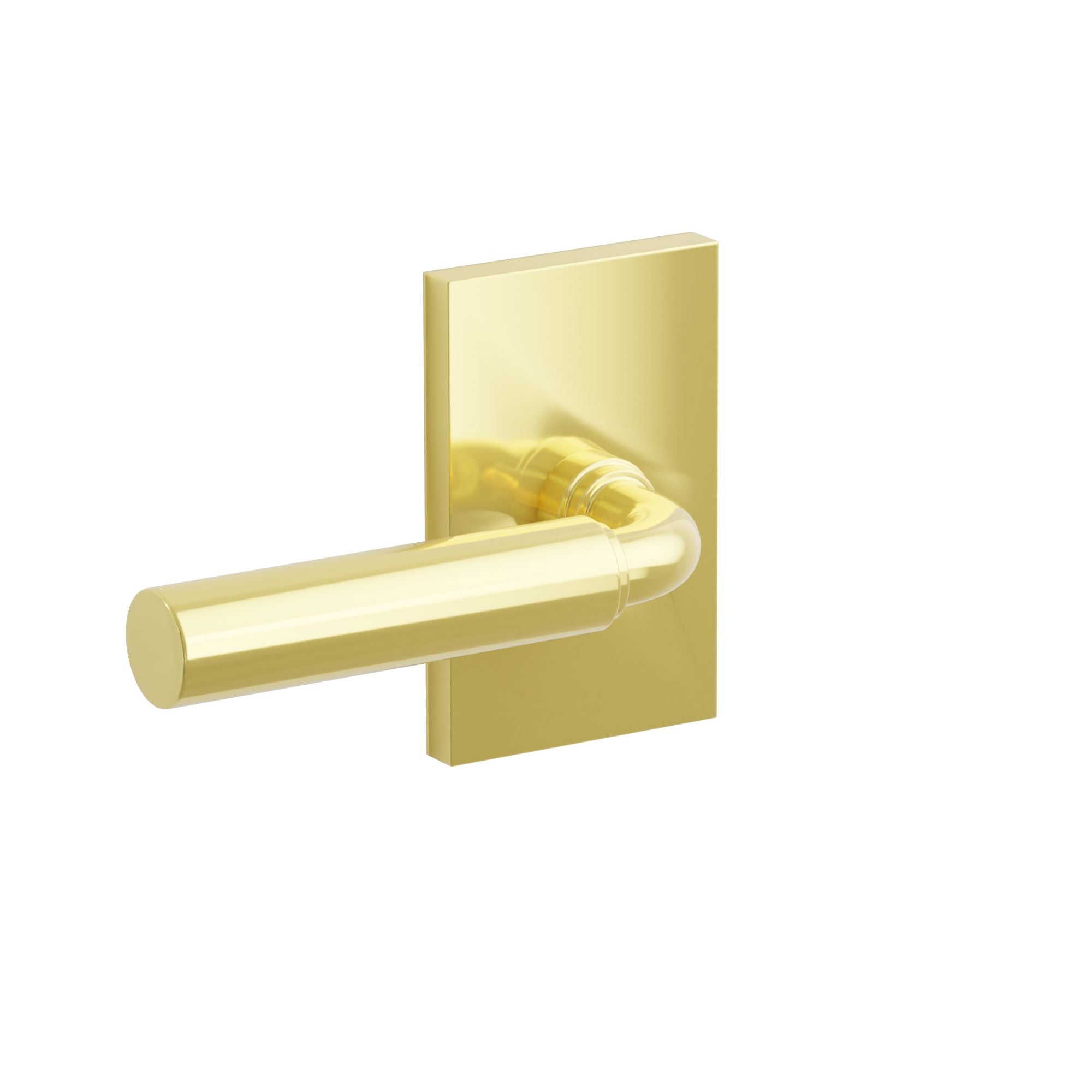 Emtek Concealed Fastener Manning Lever Set With Modern Rectangular Rosette