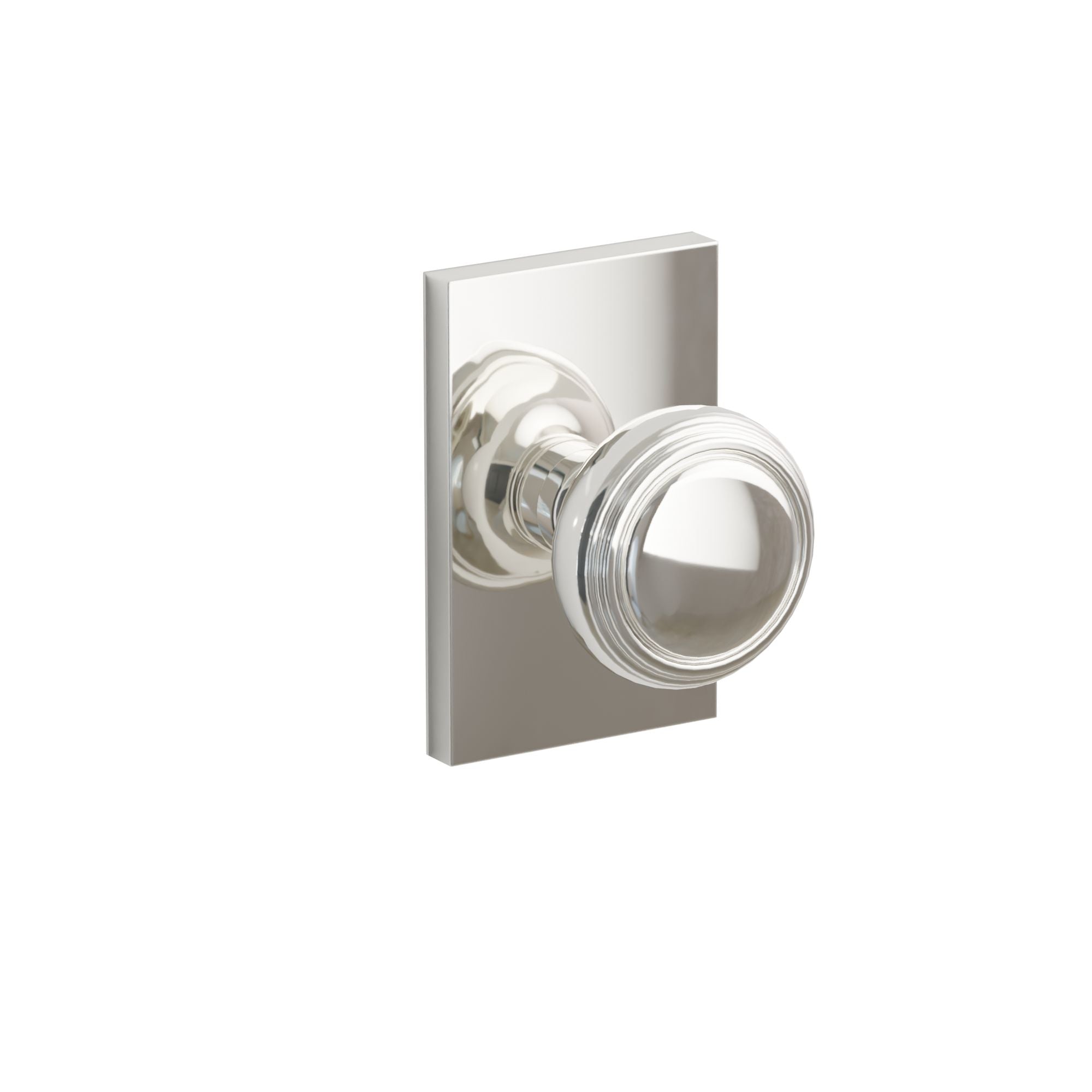 Emtek Concealed Fastener Norwich Knob Set With Modern Rectangular Rosette