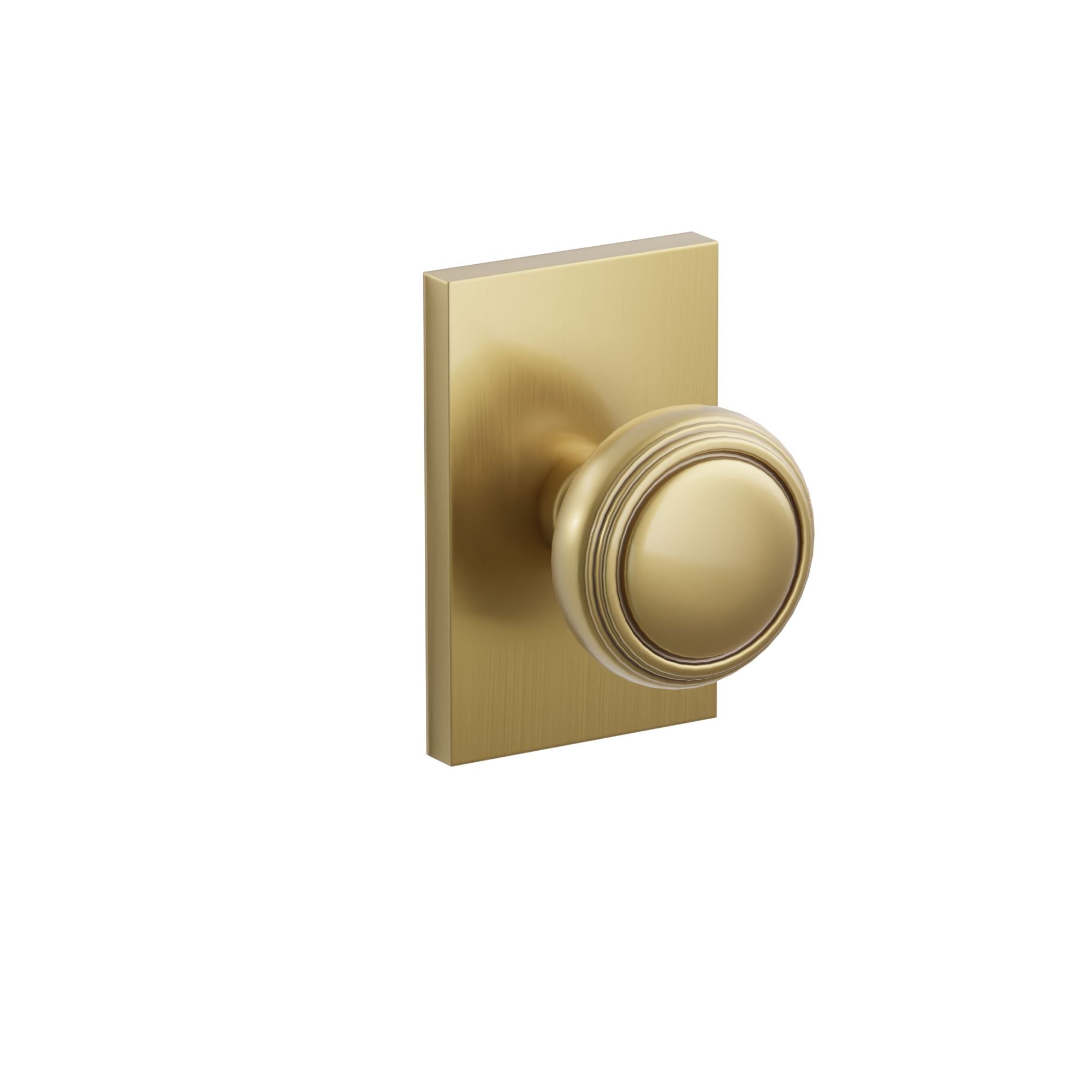 Emtek Concealed Fastener Norwich Knob Set With Modern Rectangular Rosette