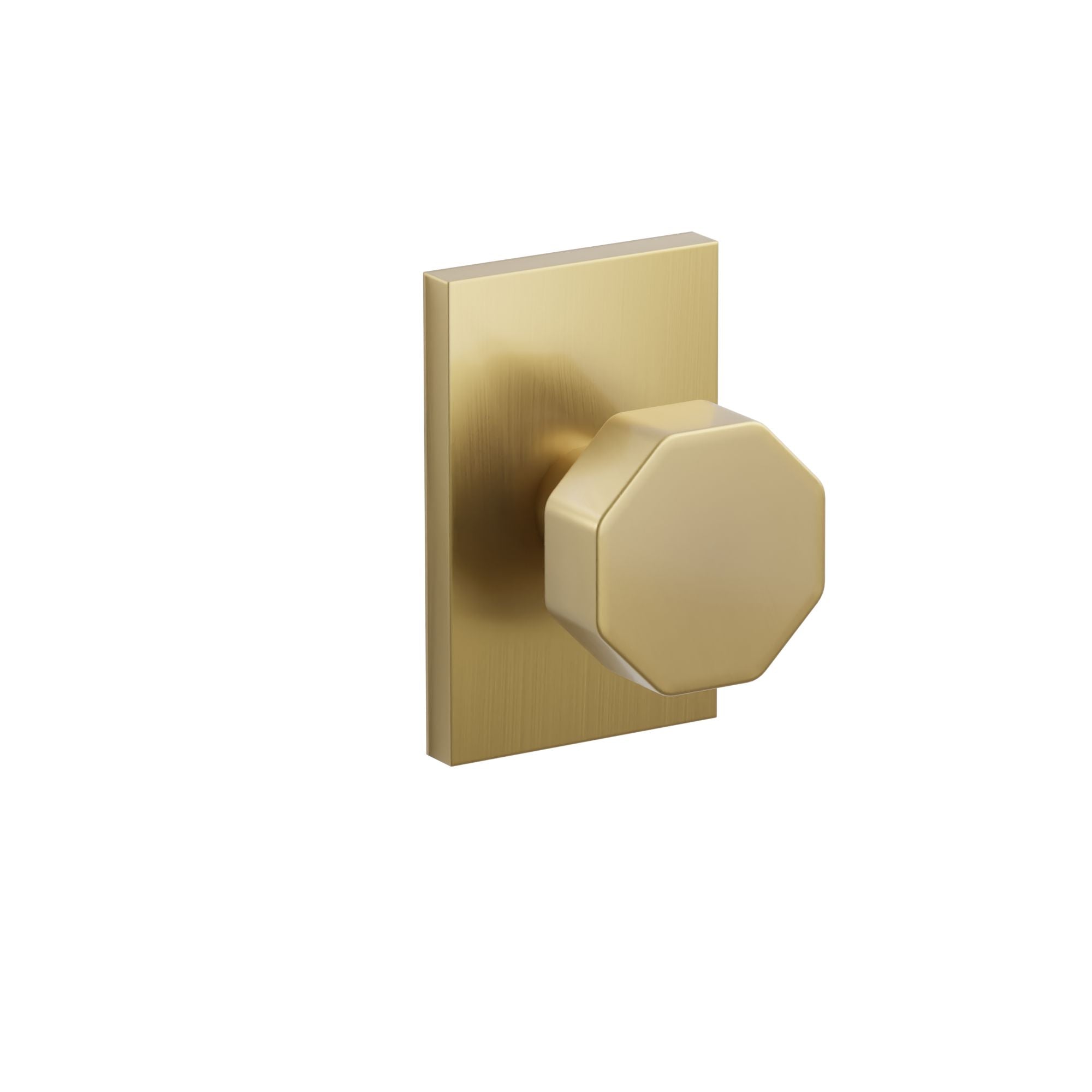 Emtek Octagon Knob Set with Modern Rectangular Rosette