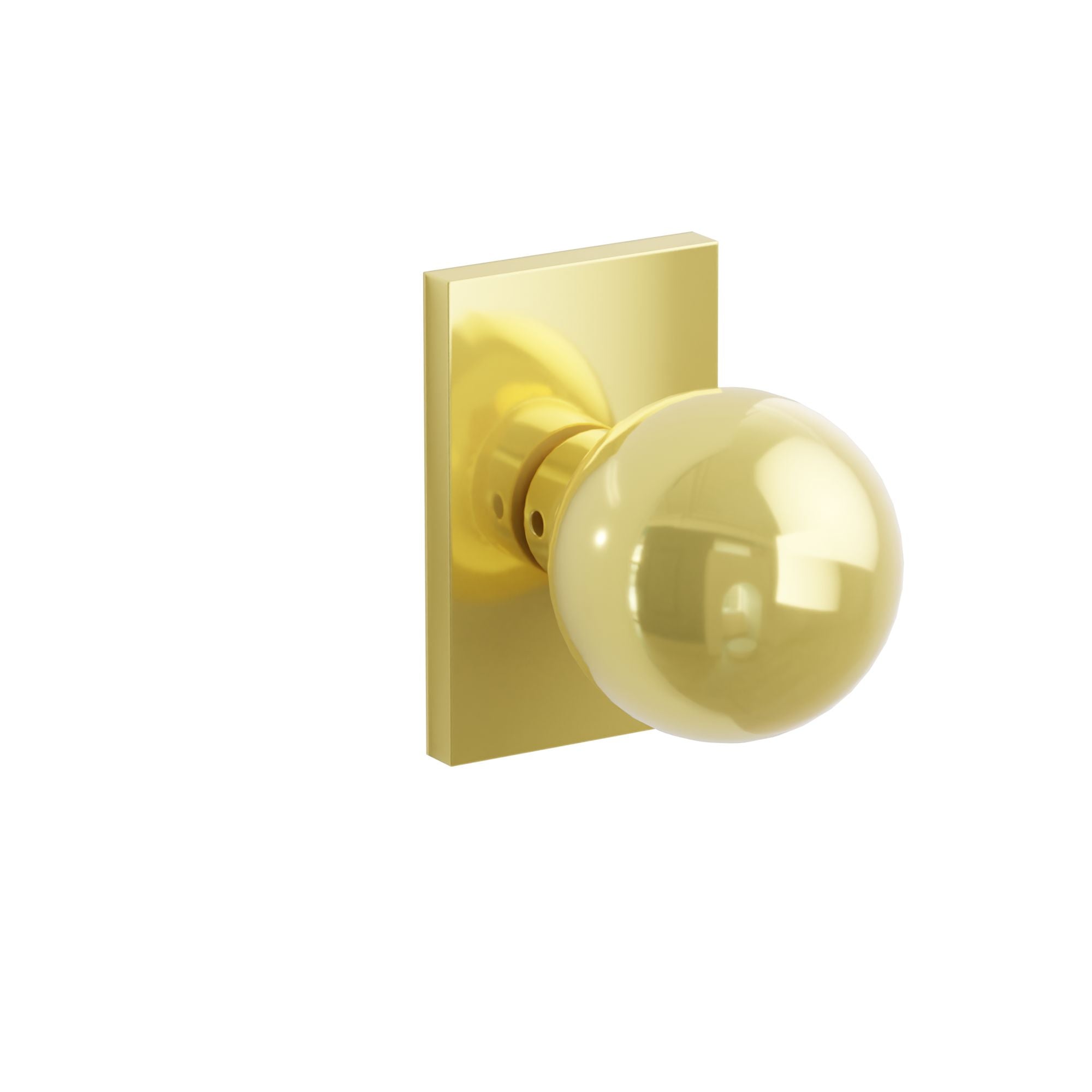 Emtek Concealed Fastener Orb Knob Set With Modern Rectangular Rosette