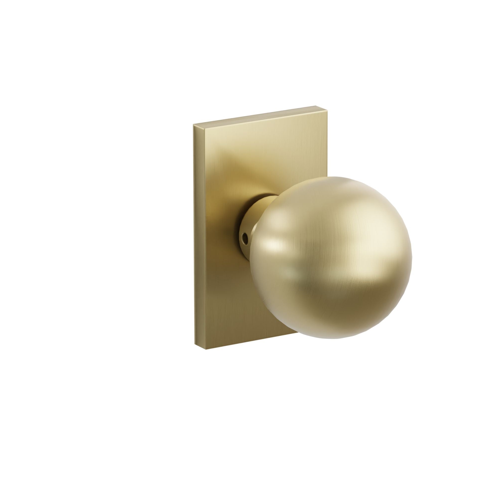 Emtek Orb Knob Set with Modern Rectangular Rosette