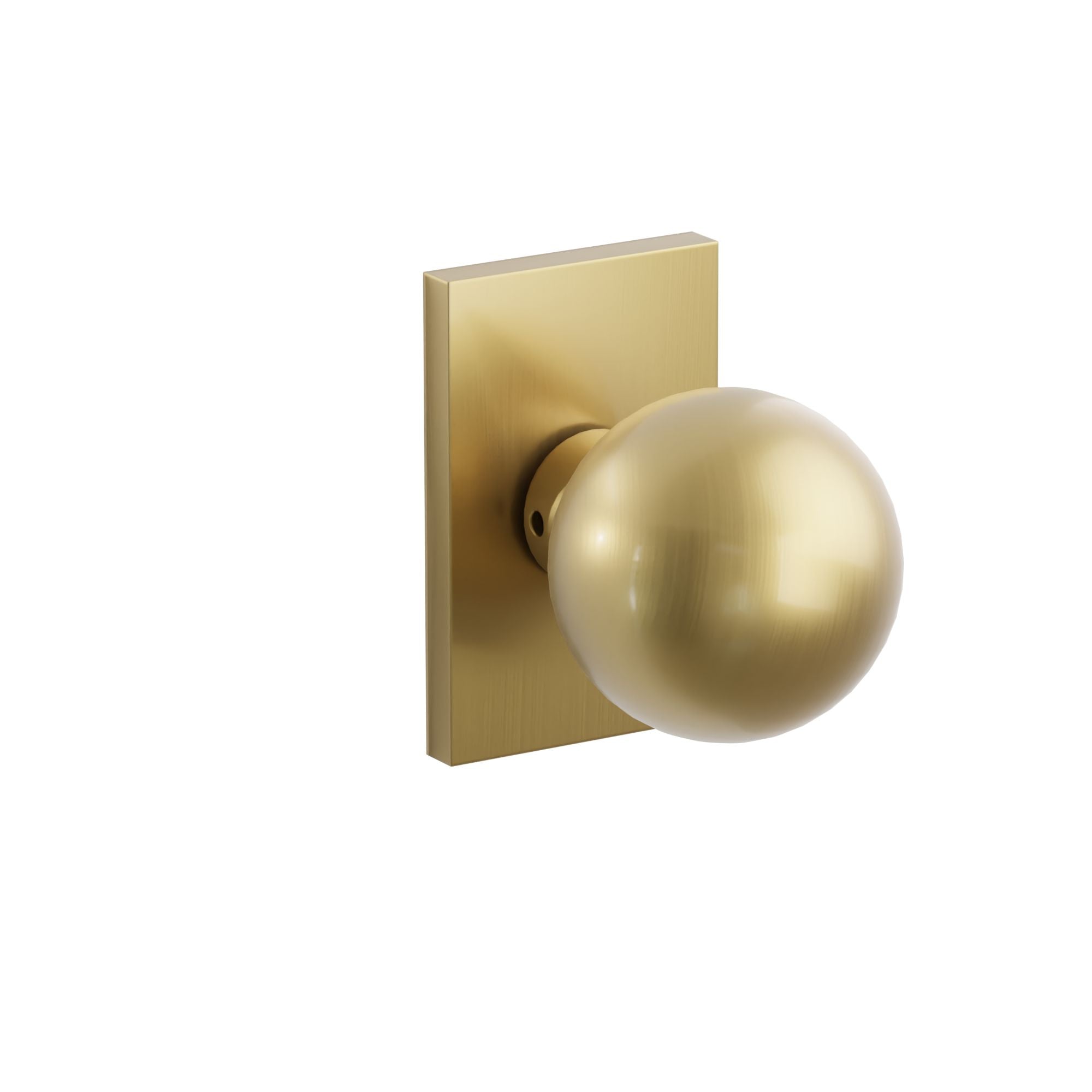 Emtek Concealed Fastener Orb Knob Set With Modern Rectangular Rosette