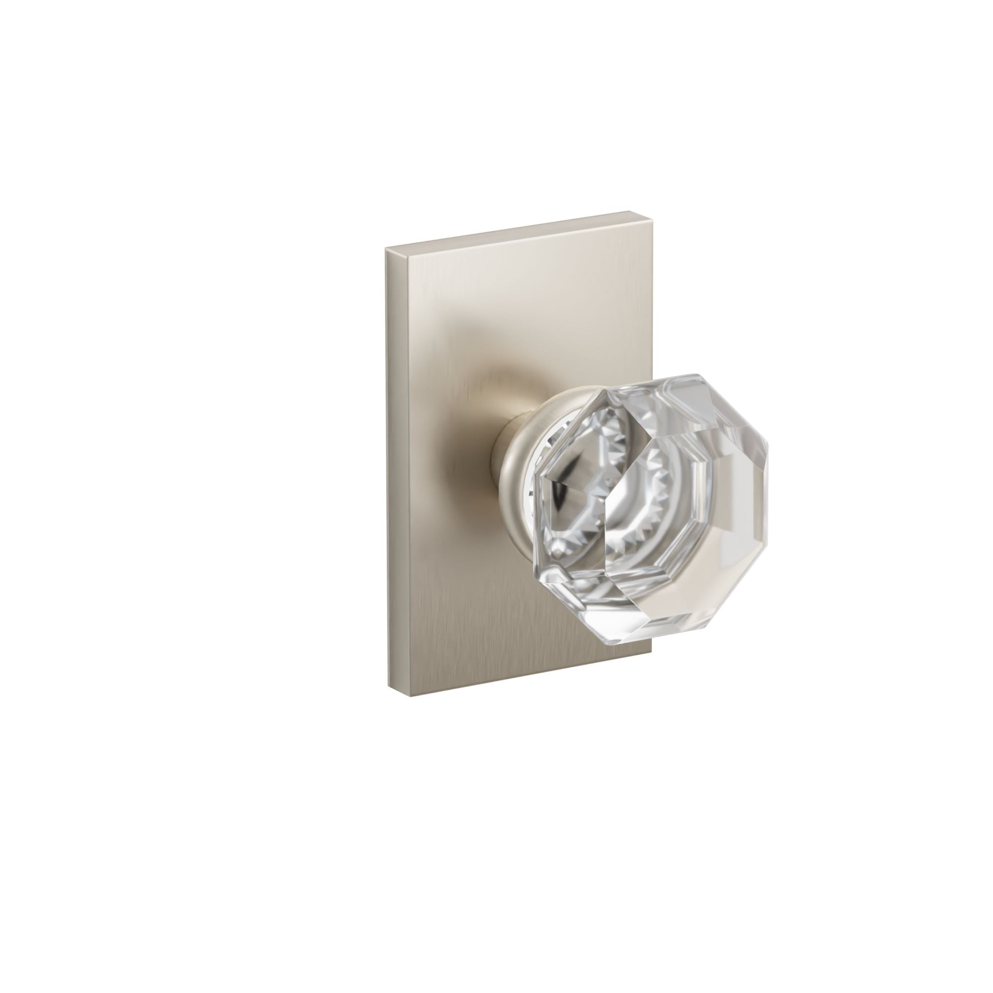 Emtek Old Town Knob Set with Modern Rectangular Rosette