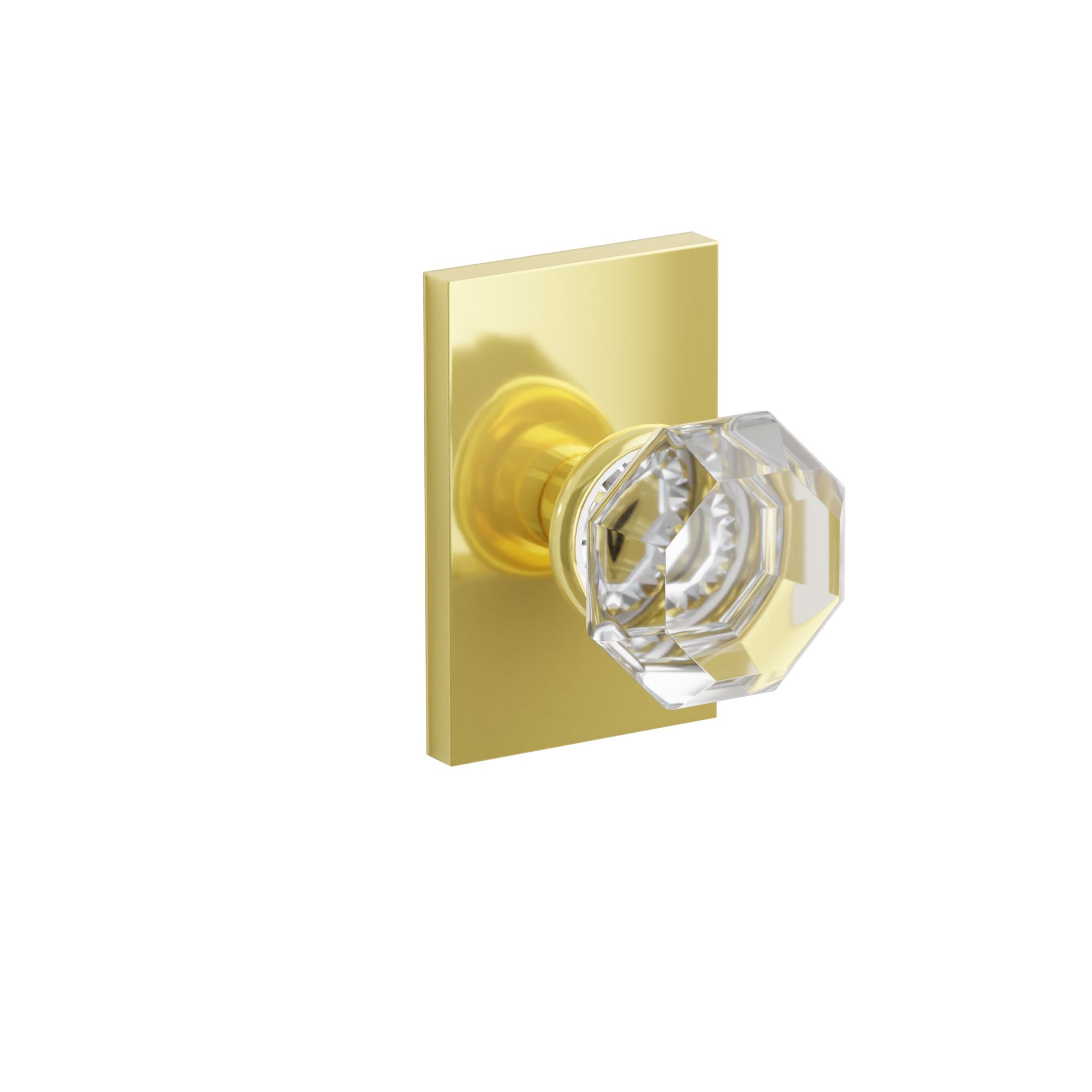 Emtek Old Town Knob Set with Modern Rectangular Rosette