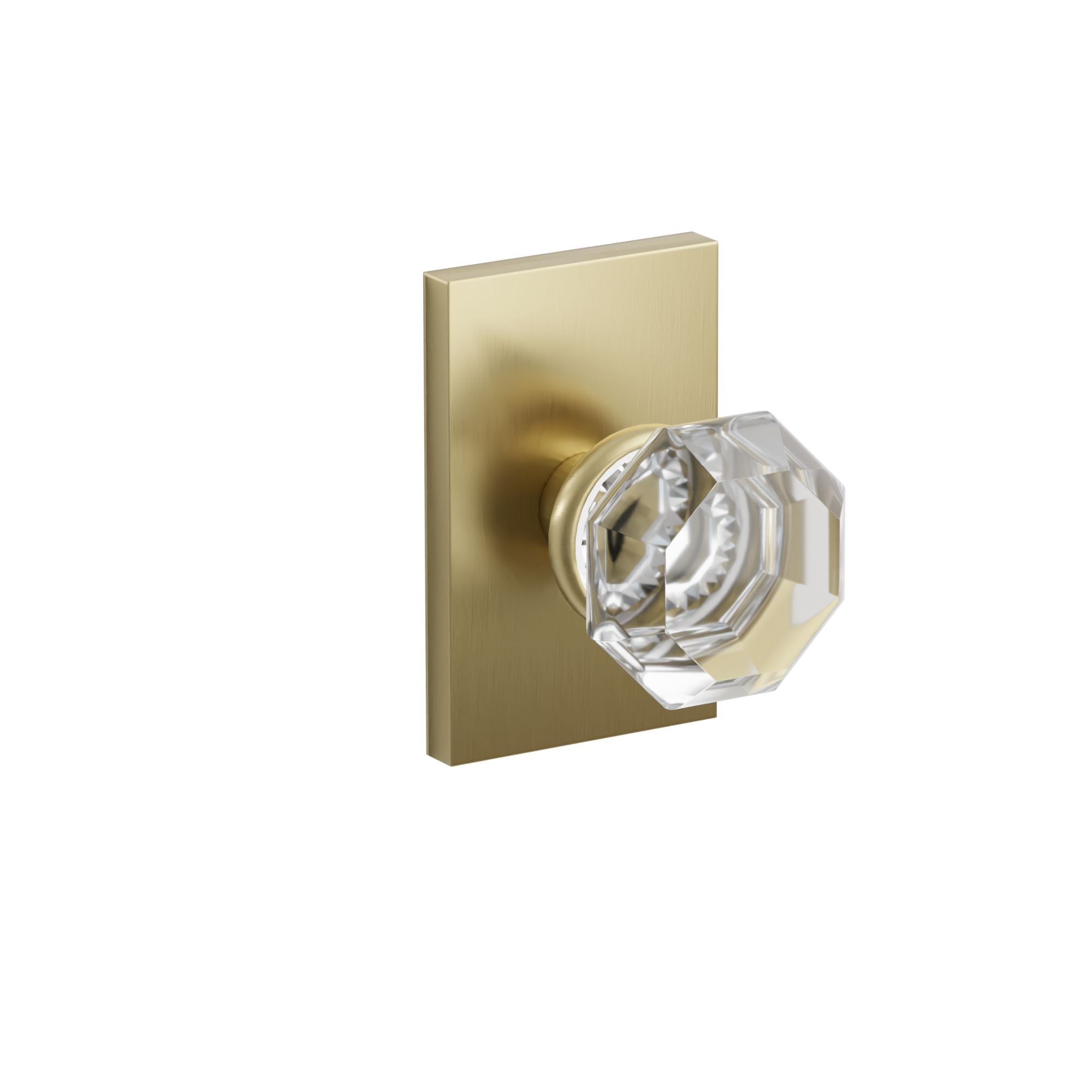 Emtek Old Town Knob Set with Modern Rectangular Rosette