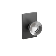 Emtek Concealed Fastener Providence Glass Knob Set With Modern Rectangular Rosette