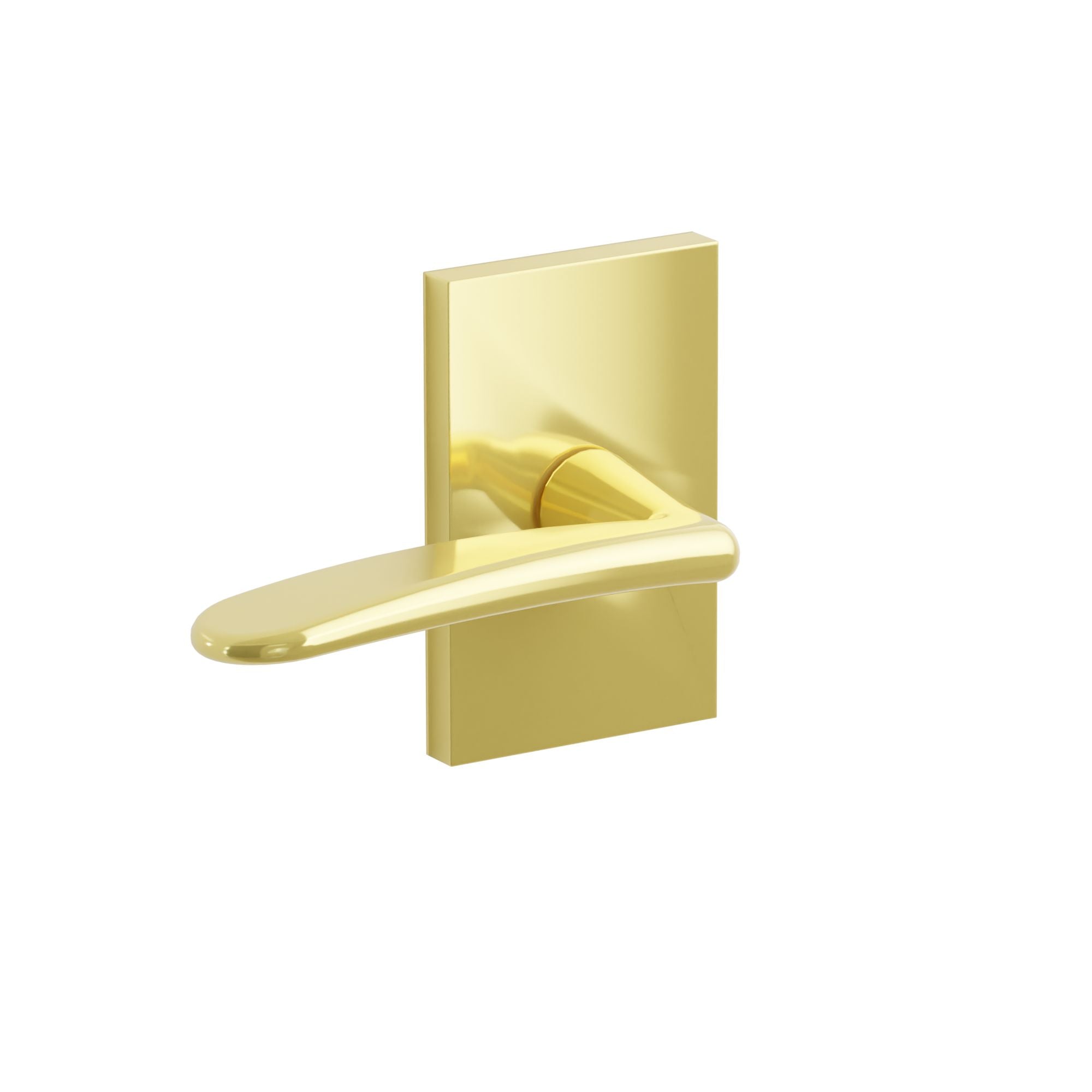 Emtek Concealed Fastener Poseidon Lever Set With Modern Rectangular Rosette