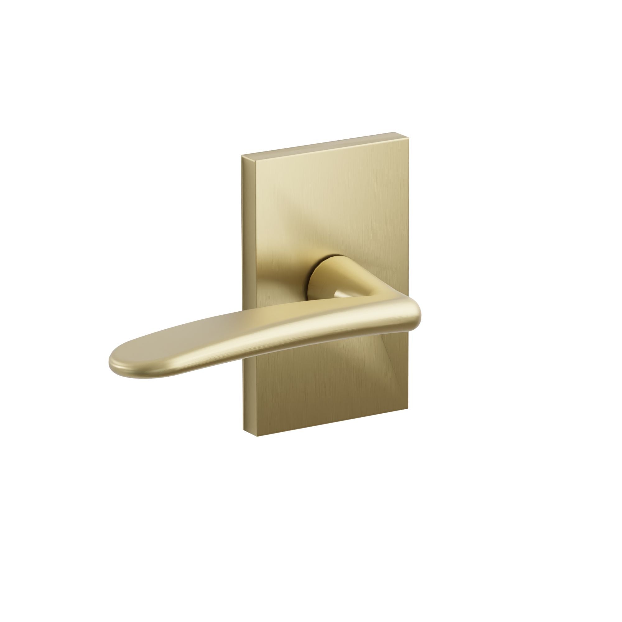 Emtek Poseeidon Lever Set with Modern Rectangular Rosette