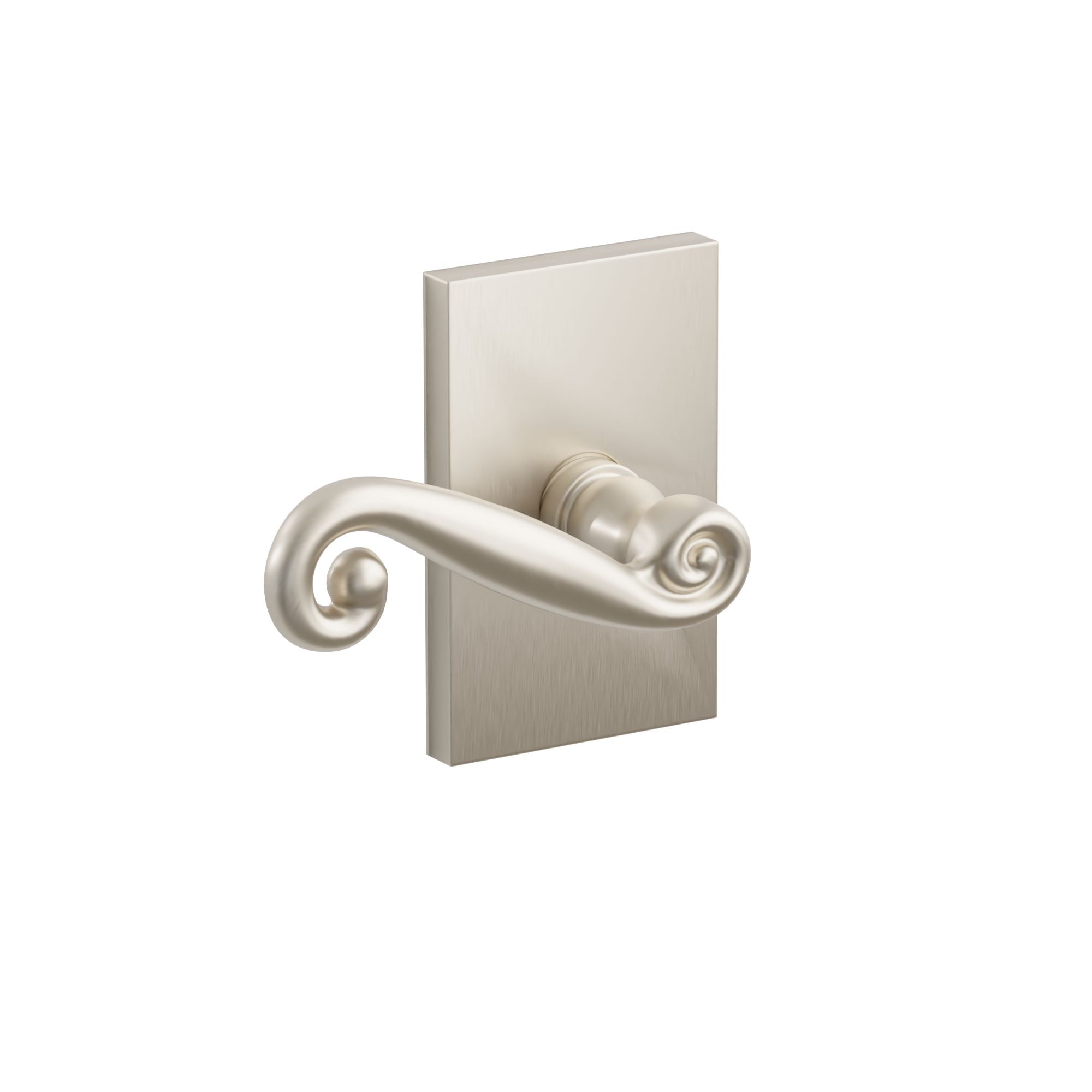 Emtek Concealed Fastener Rustic Lever Set With Modern Rectangular Rosette