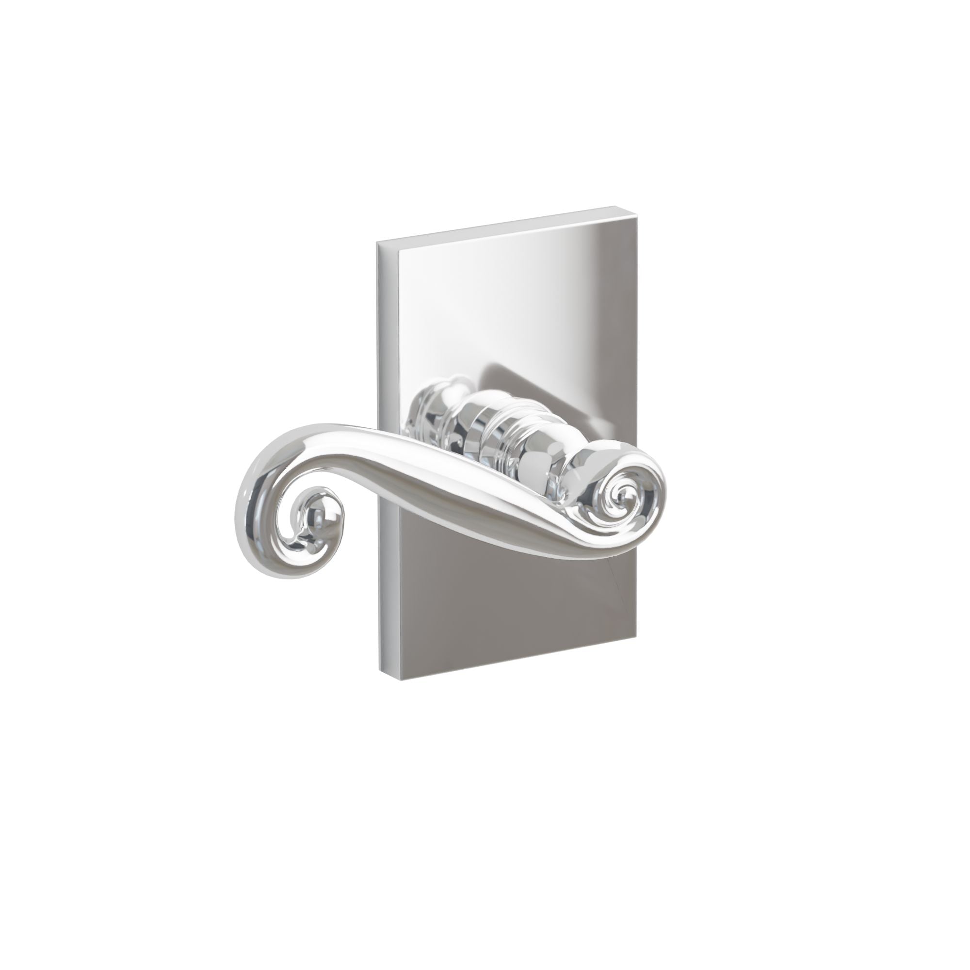 Emtek Concealed Fastener Rustic Lever Set With Modern Rectangular Rosette