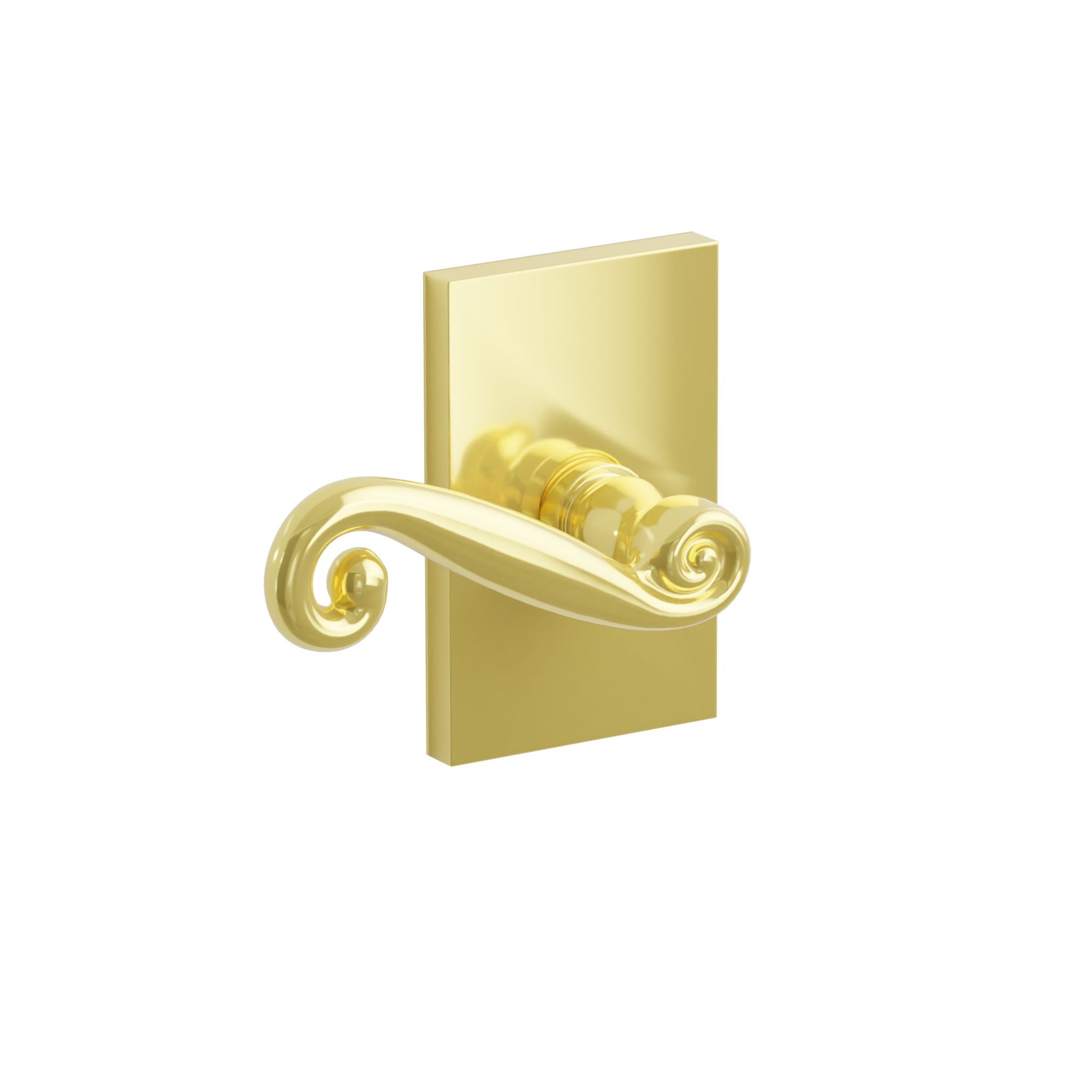 Emtek Concealed Fastener Rustic Lever Set With Modern Rectangular Rosette