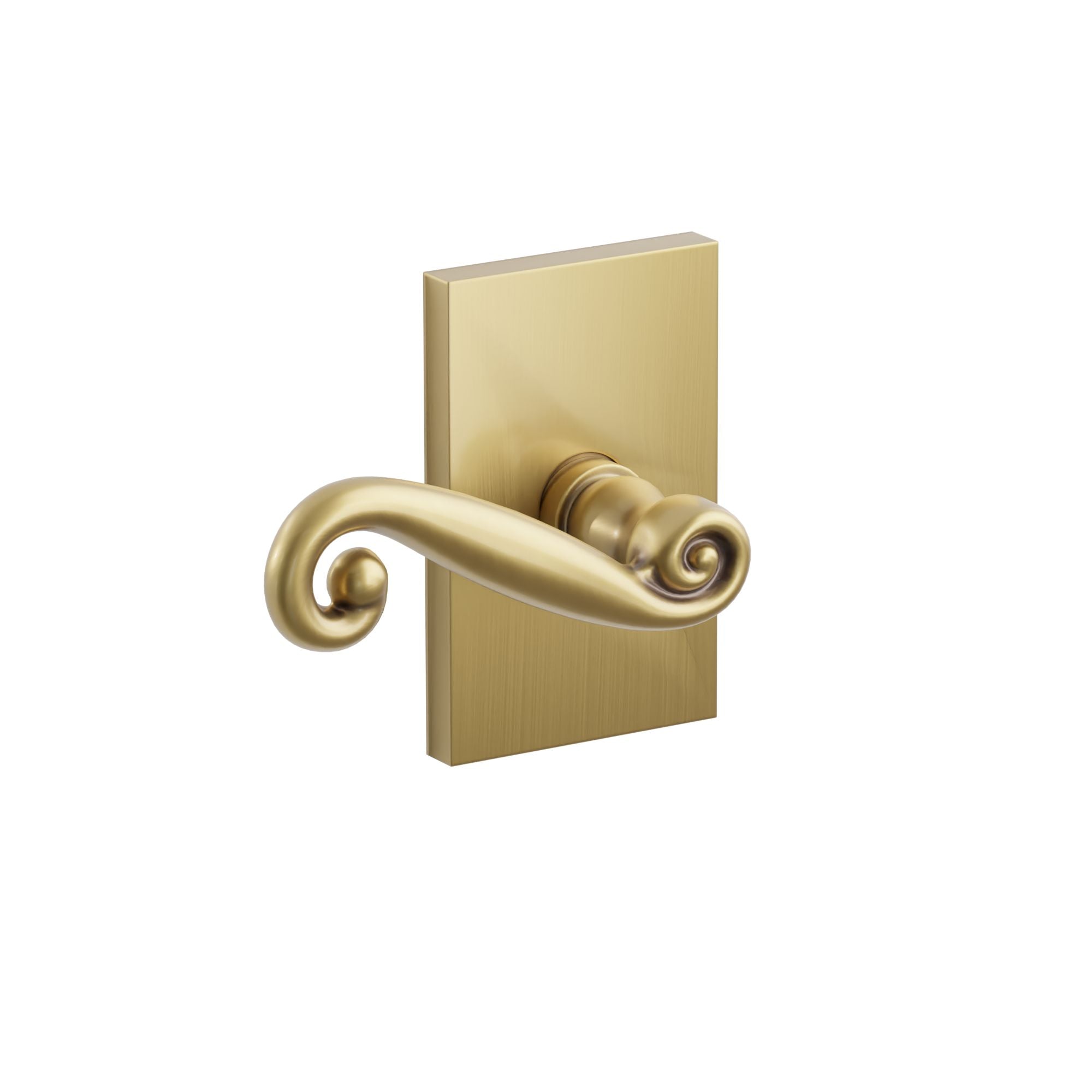 Emtek Concealed Fastener Rustic Lever Set With Modern Rectangular Rosette