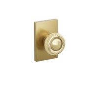 Emtek Concealed Fastener Ribbon & Reed Knob Set With Modern Rectangular Rosette