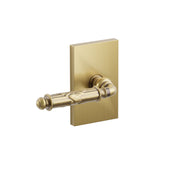 Emtek Concealed Fastener Ribbon & Reed Lever Set With Modern Rectangular Rosette