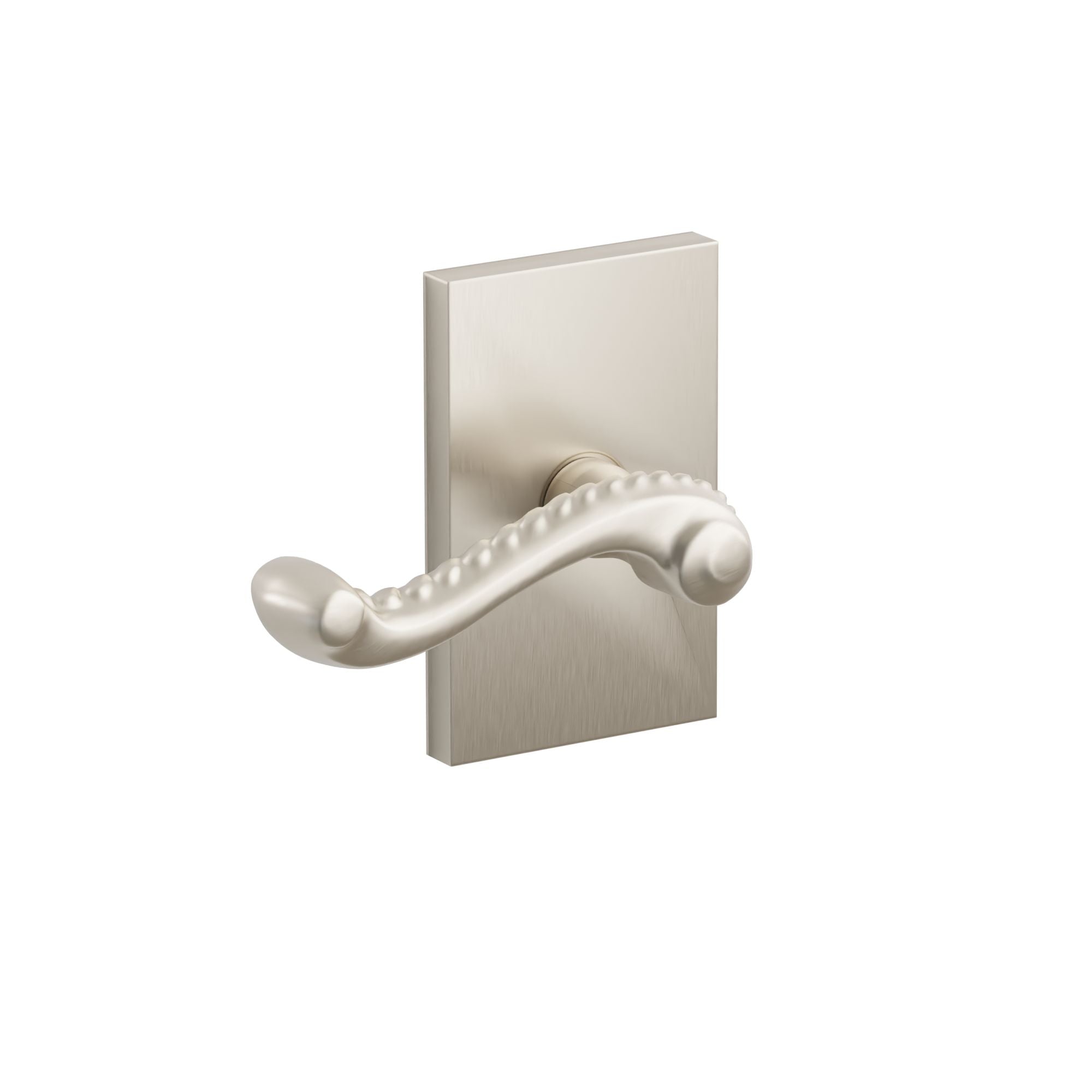 Emtek Concealed Fastener Rope Lever Set With Modern Rectangular Rosette