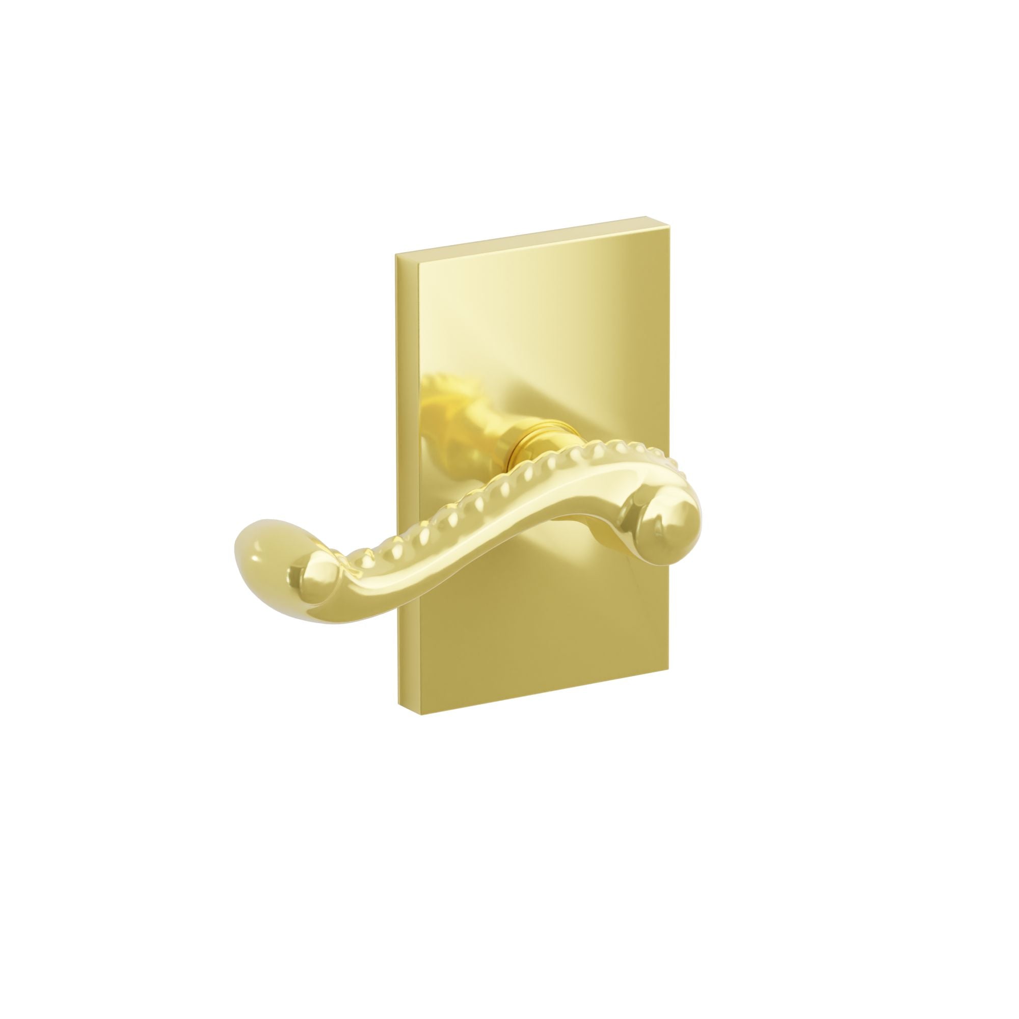 Emtek Concealed Fastener Rope Lever Set With Modern Rectangular Rosette