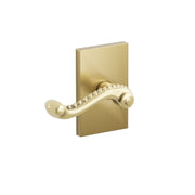 Emtek Concealed Fastener Rope Lever Set With Modern Rectangular Rosette