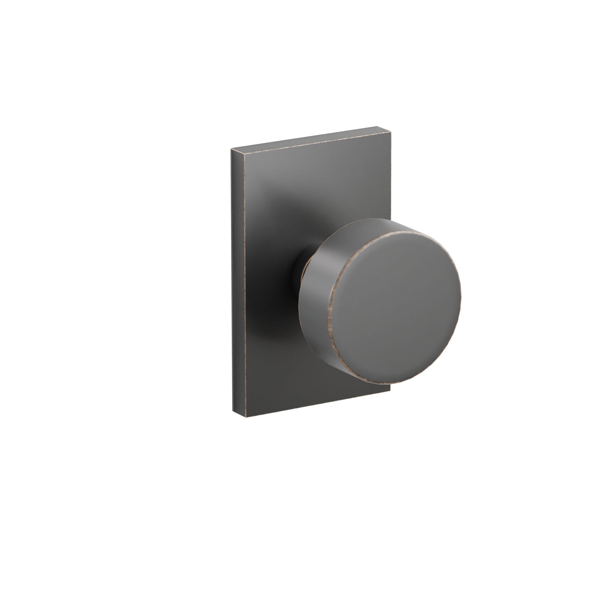 Emtek Concealed Fastener Round Knob Set With Modern Rectangular Rosette