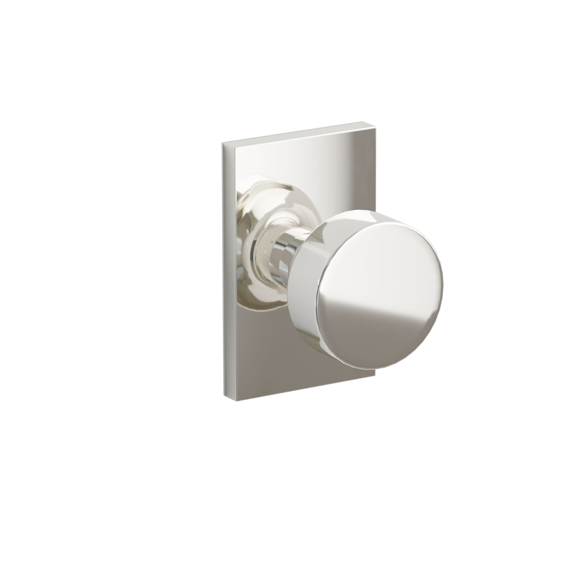 Emtek Concealed Fastener Round Knob Set With Modern Rectangular Rosette