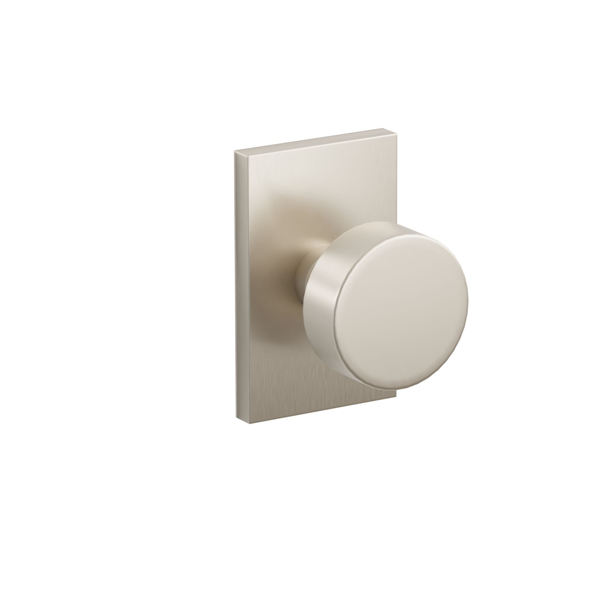 Emtek Concealed Fastener Round Knob Set With Modern Rectangular Rosette
