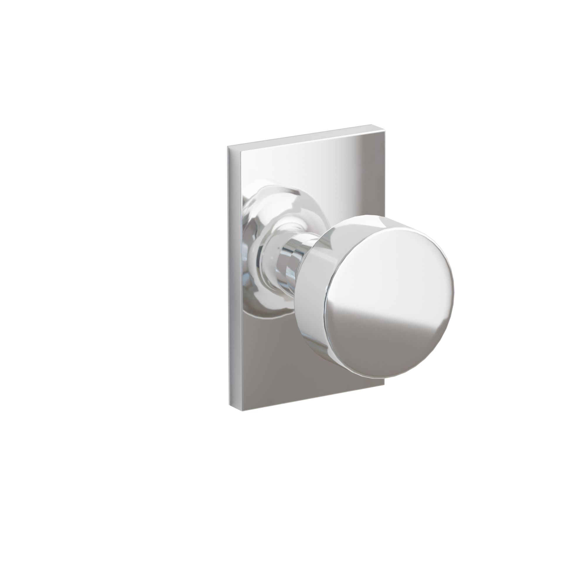 Emtek Concealed Fastener Round Knob Set With Modern Rectangular Rosette
