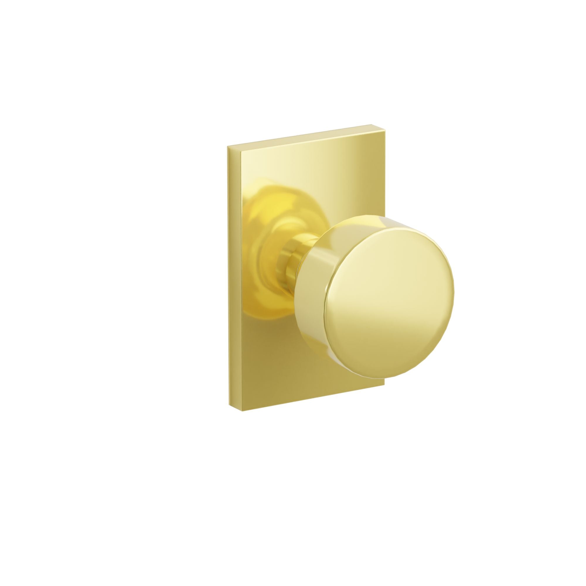 Emtek Concealed Fastener Round Knob Set With Modern Rectangular Rosette