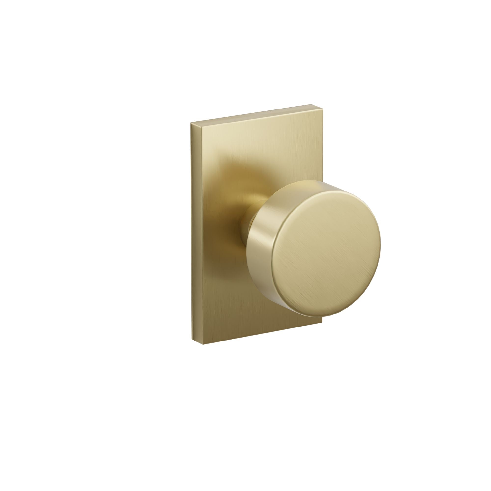 Emtek Concealed Fastener Round Knob Set With Modern Rectangular Rosette