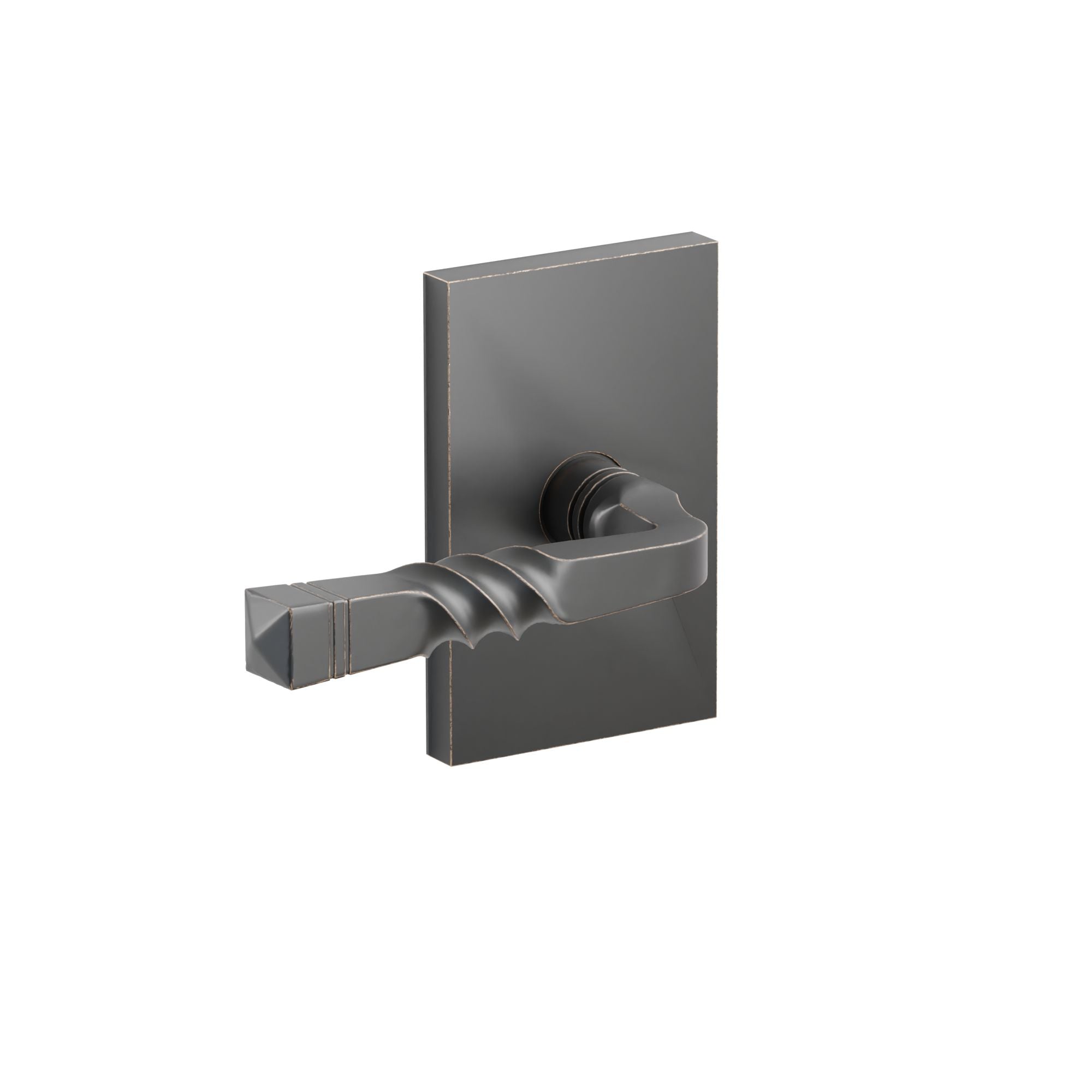 Emtek Concealed Fastener Santa Fe Lever Set With Modern Rectangular Rosette