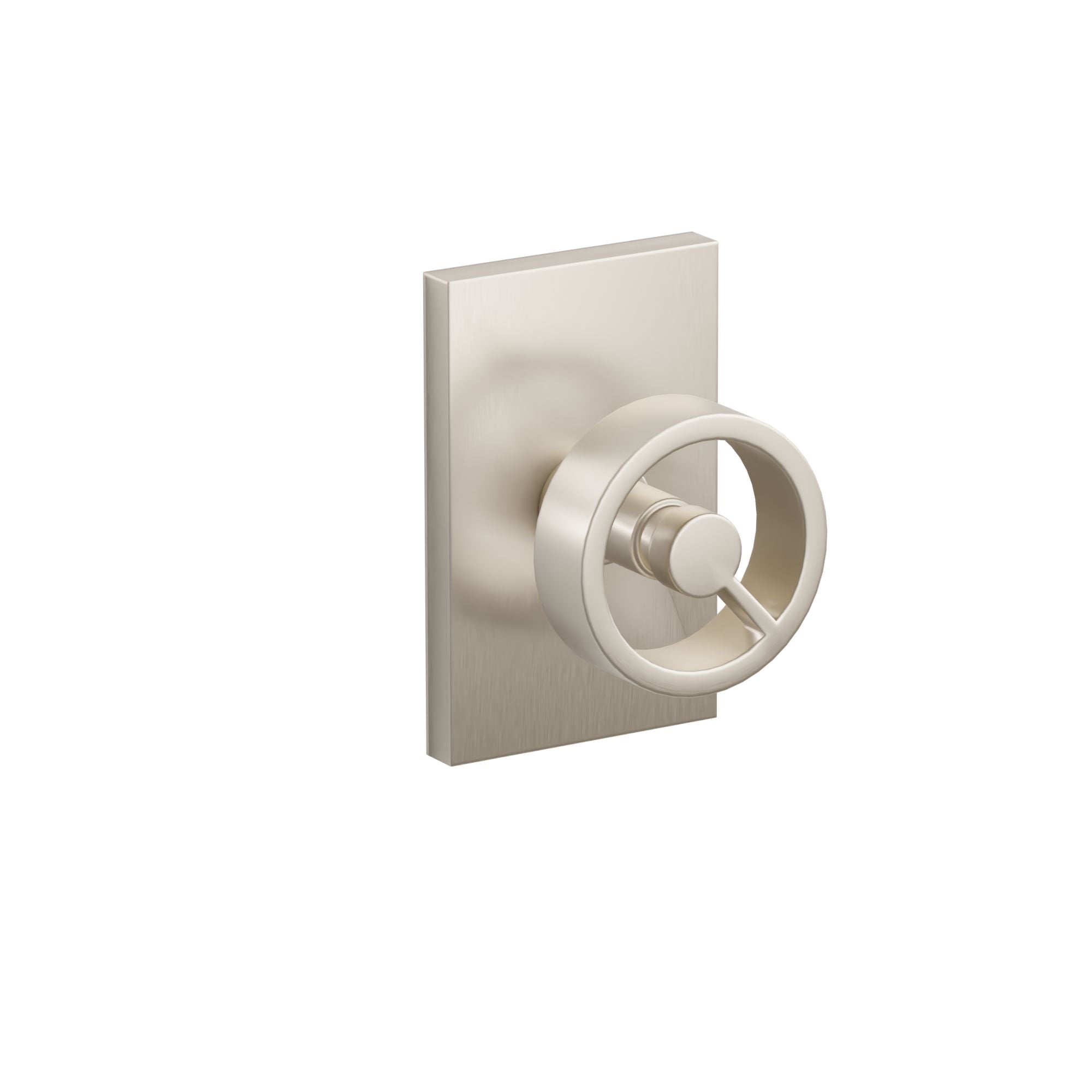 Emtek Spoke Knob Set with Modern Rectangular Rosette