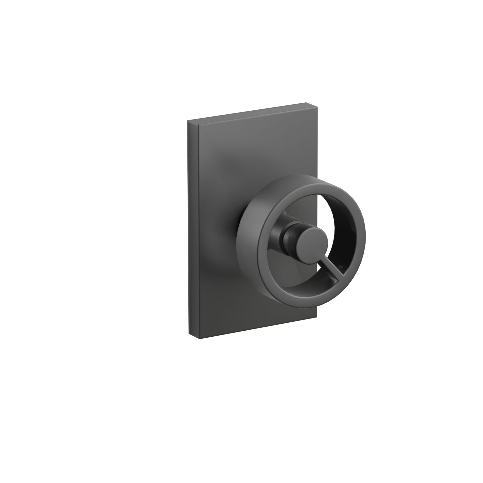 Emtek Concealed Fastener Spoke Knob Set With Modern Rectangular Rosette