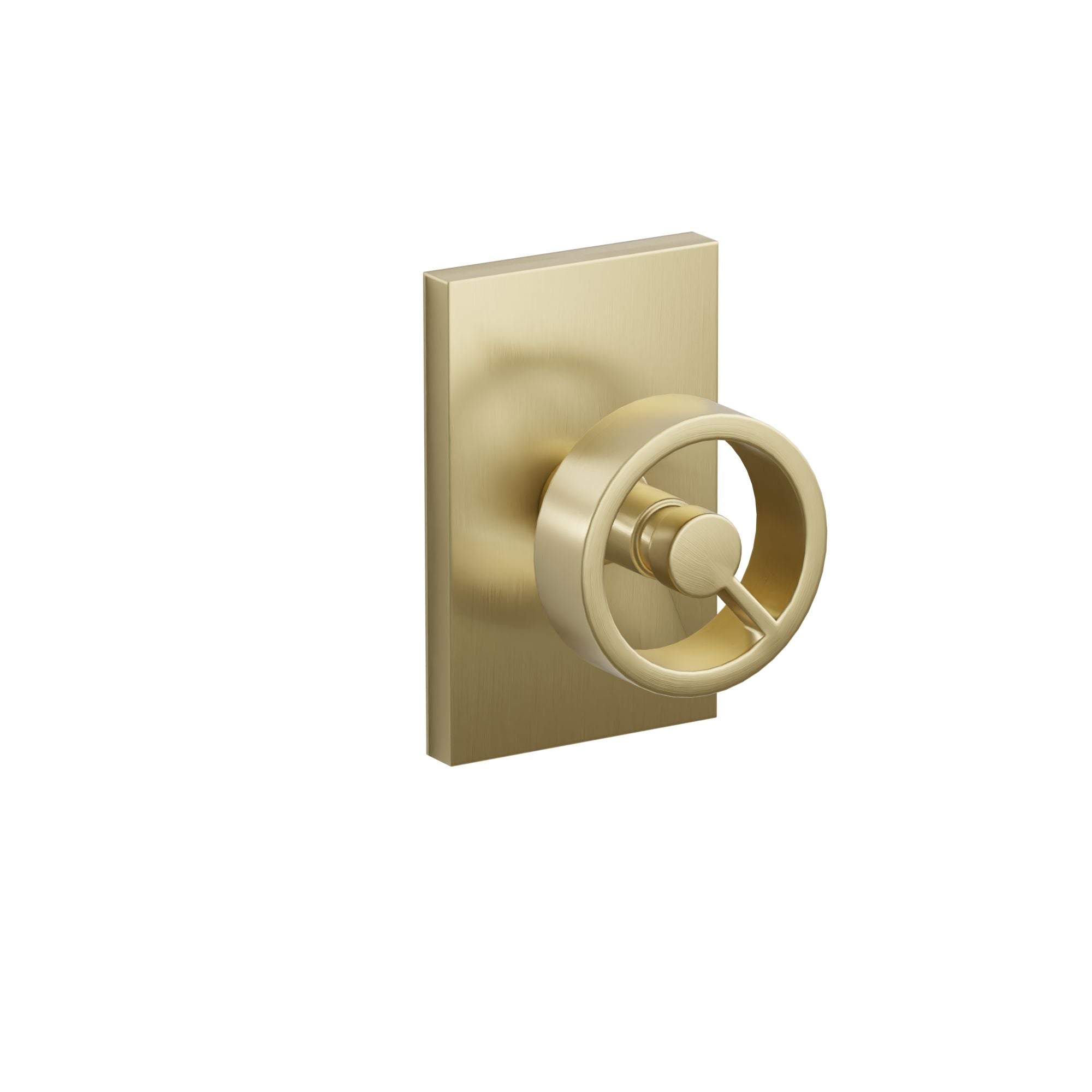 Emtek Concealed Fastener Spoke Knob Set With Modern Rectangular Rosette