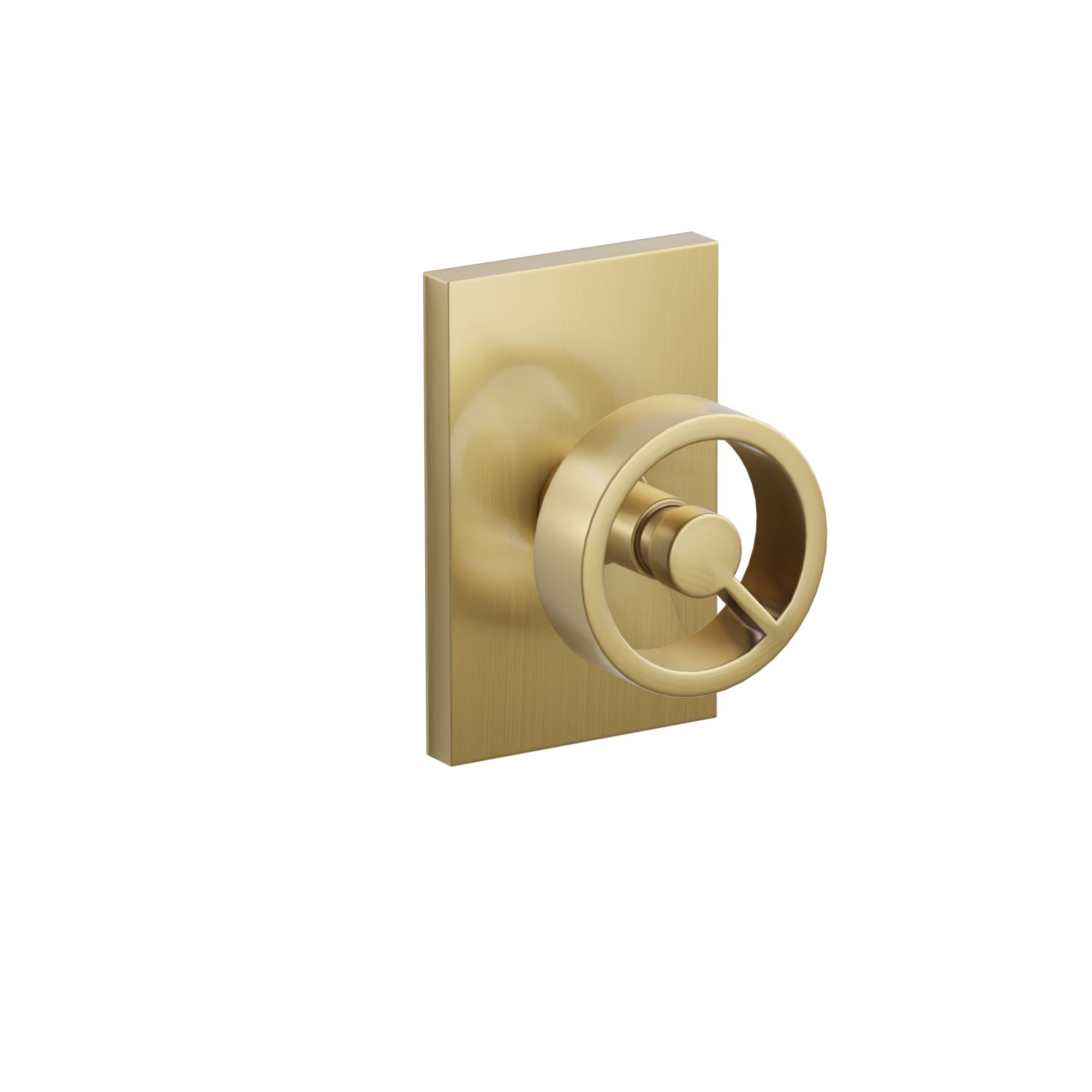 Emtek Spoke Knob Set with Modern Rectangular Rosette