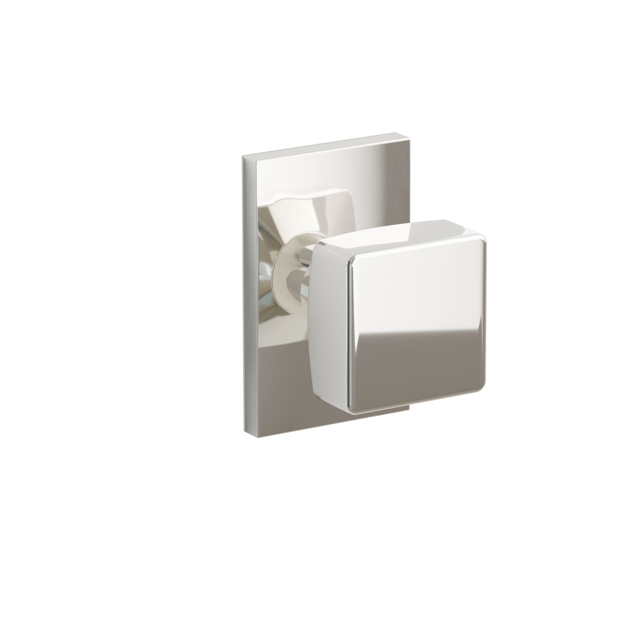 Emtek Concealed Fastener Square Knob Set With Modern Rectangular Rosette