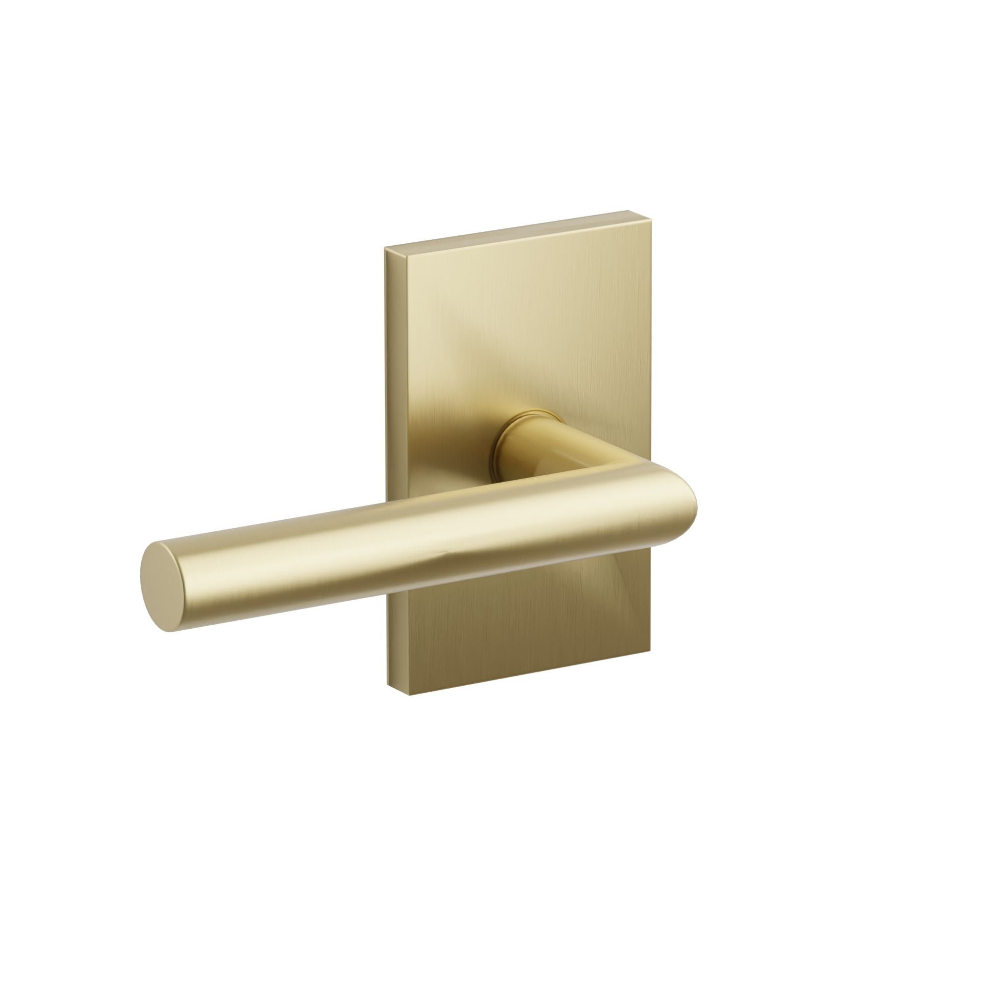 Emtek Stuttgart Lever Set with Modern Rectangular Rosette