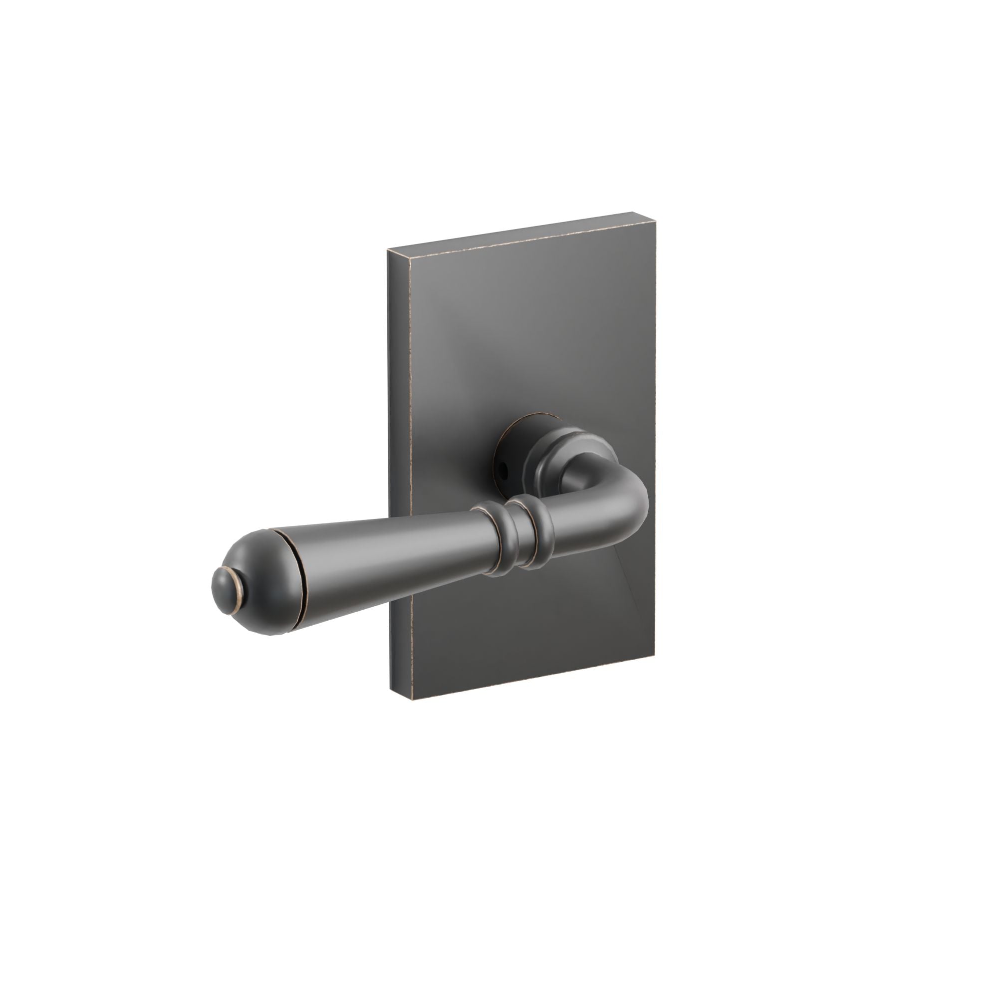 Emtek Turino Lever Set with Modern Rectangular Rosette
