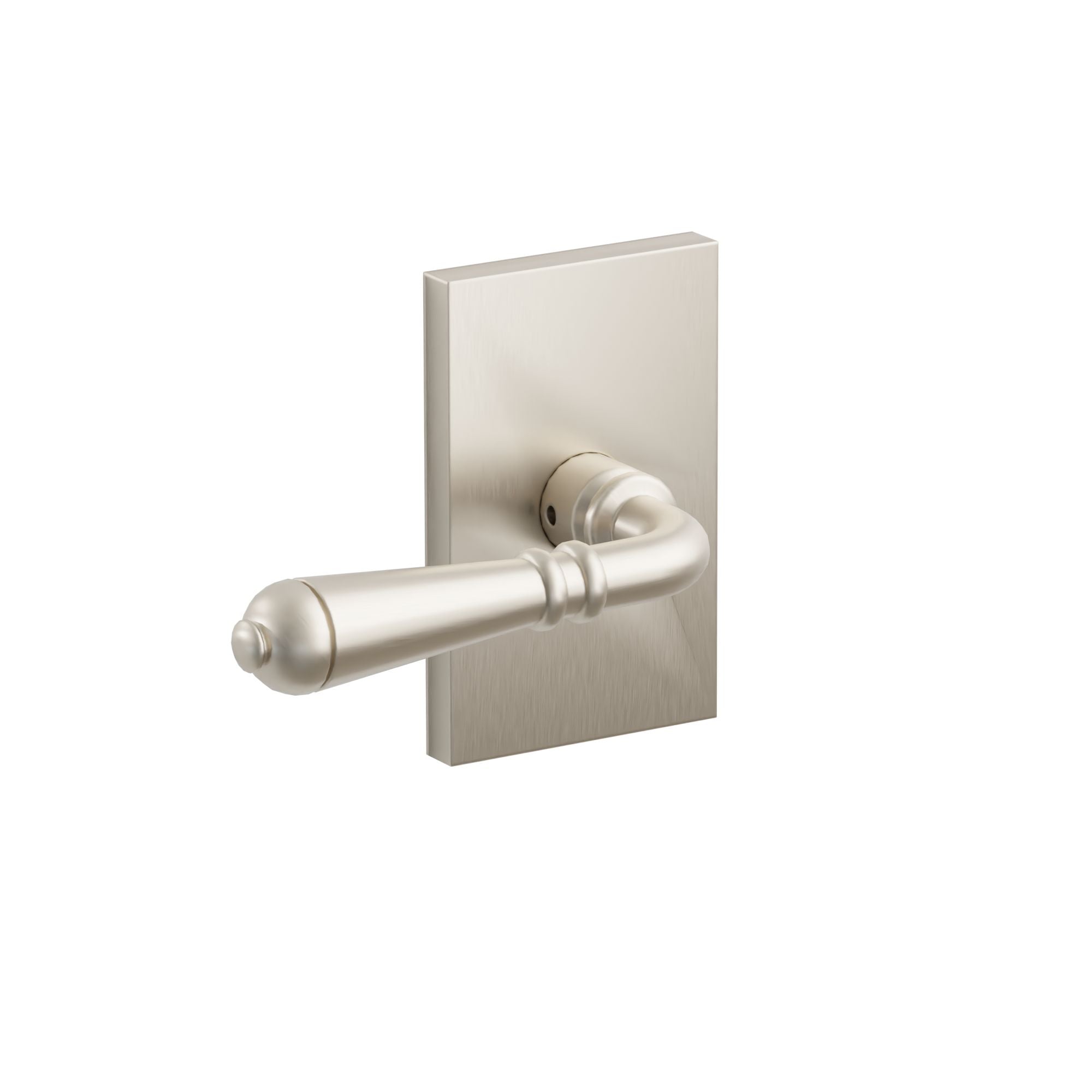 Emtek Triton Lever Set with Modern Rectangular Rosette