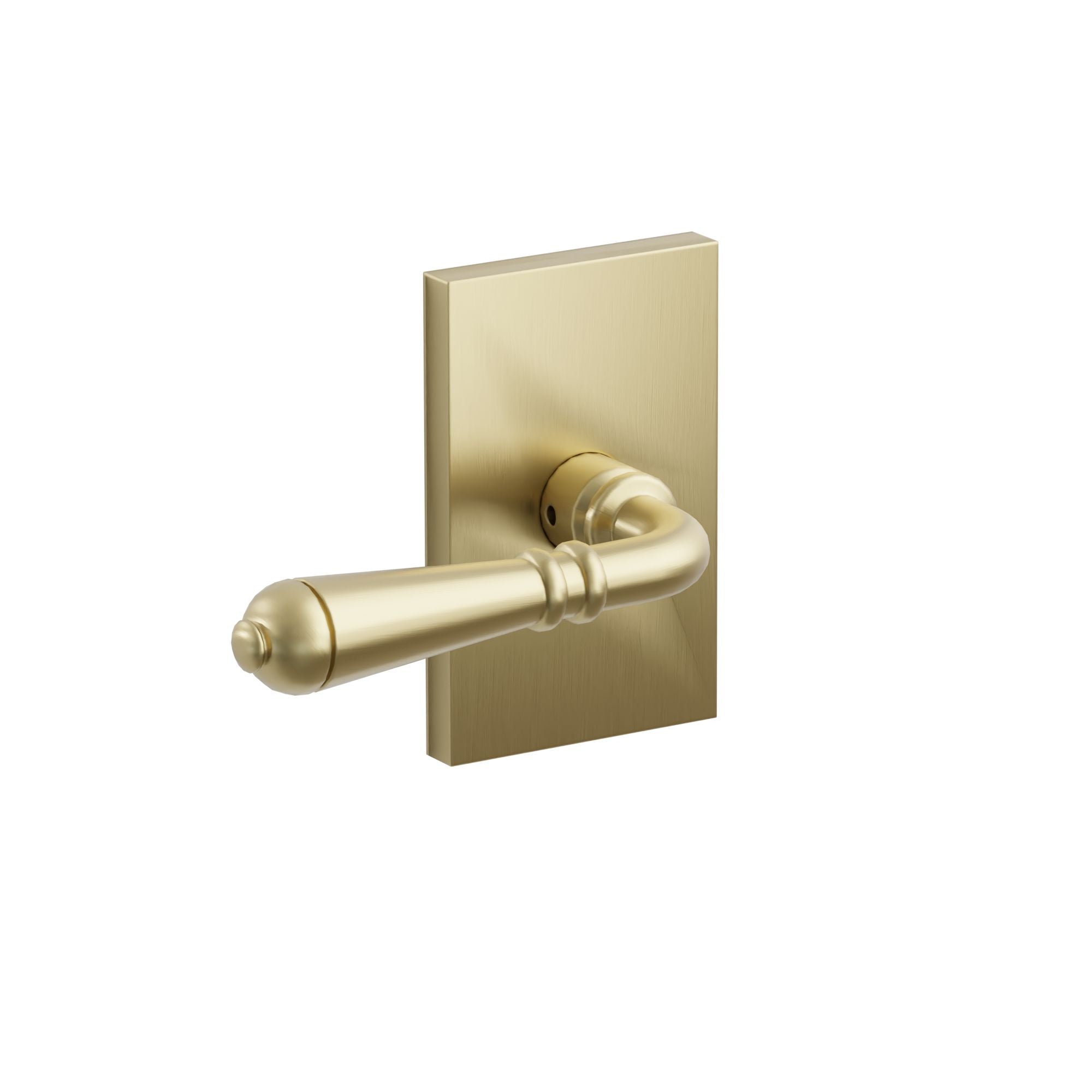 Emtek Triton Lever Set with Modern Rectangular Rosette