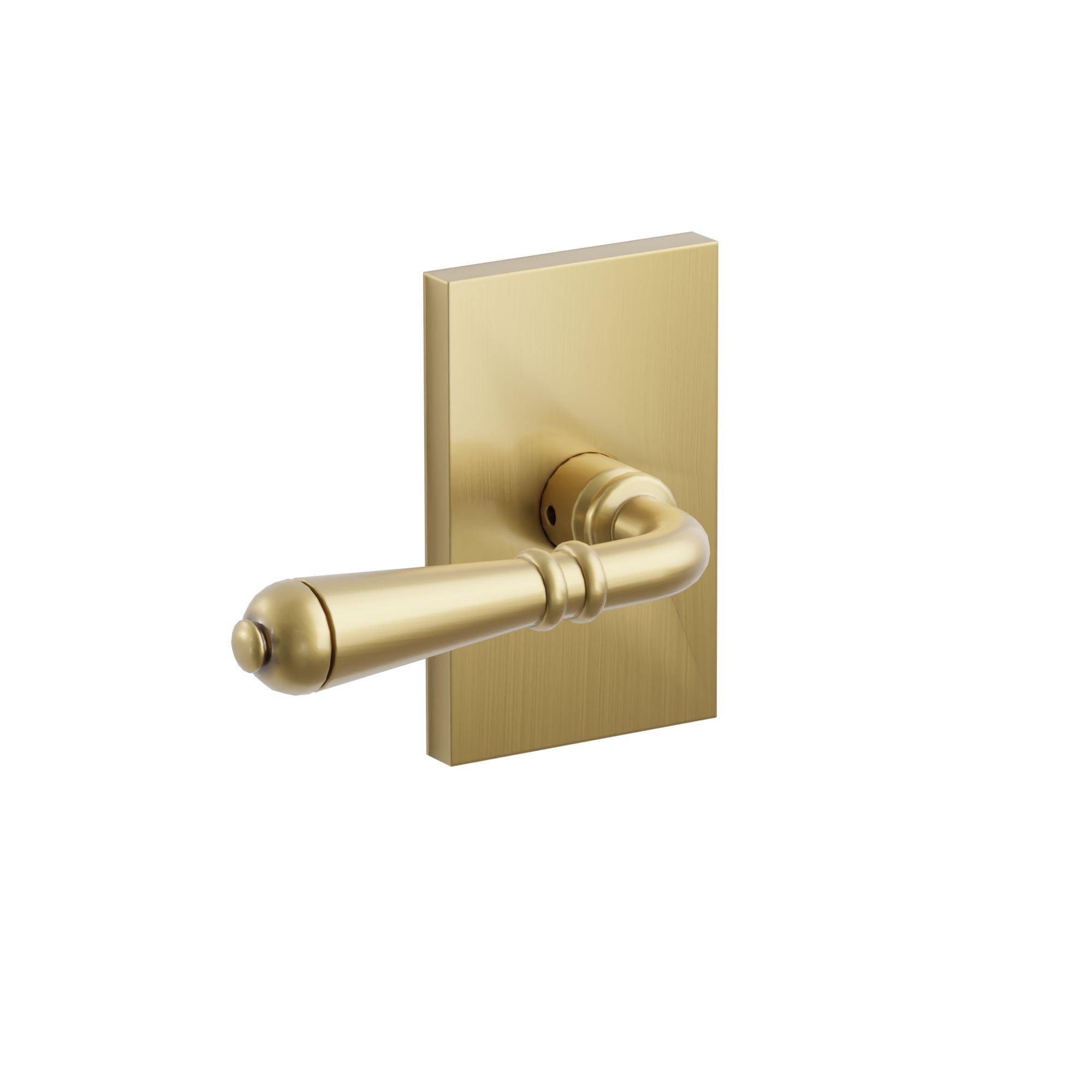 Emtek Triton Lever Set with Modern Rectangular Rosette