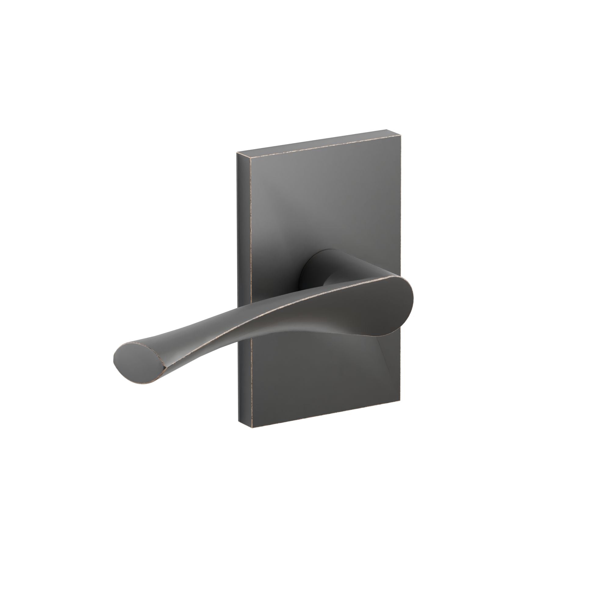 Emtek Concealed Fastener Triton Lever Set with Modern Rectangular Rosette