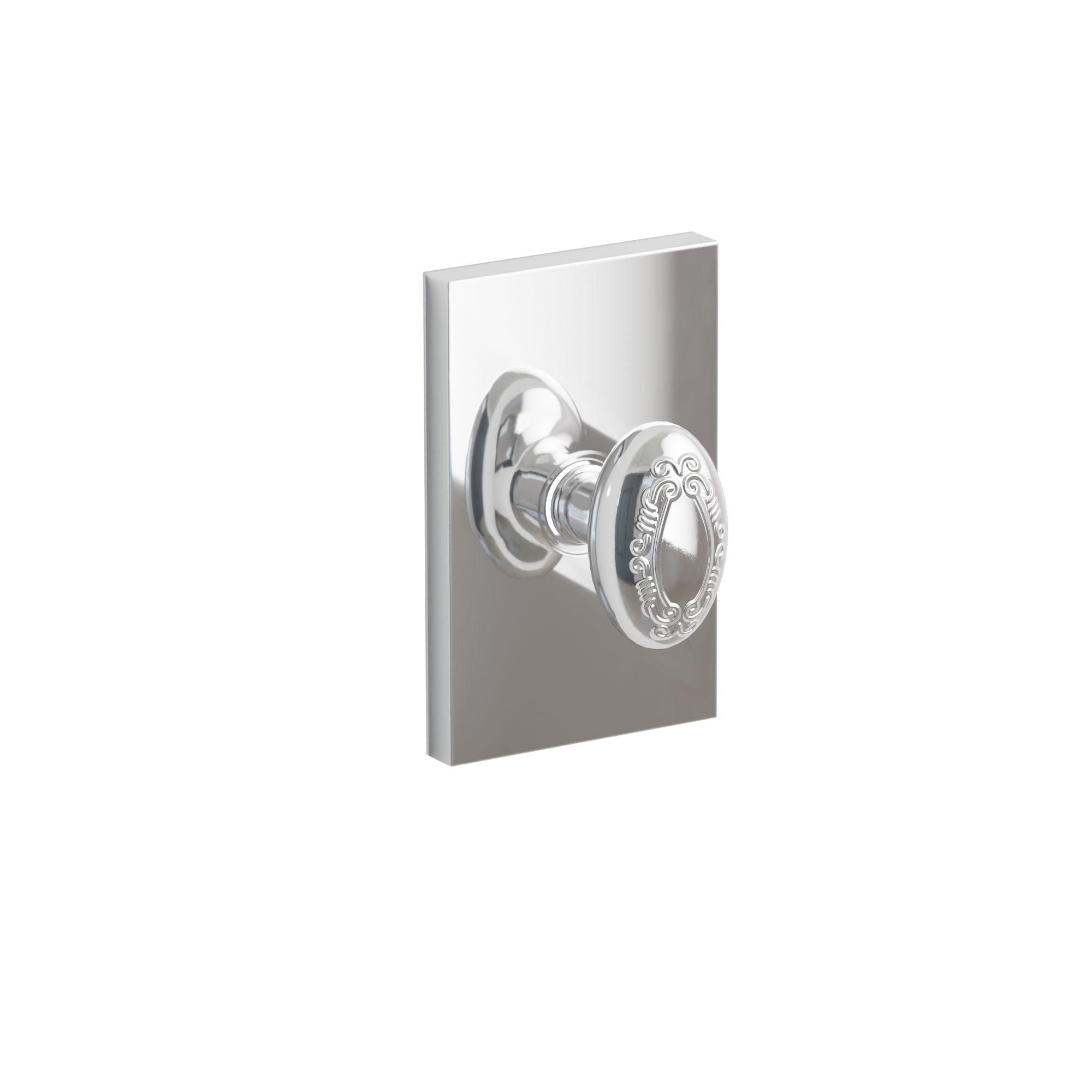 Emtek Concealed Fastener Victoria Knob Set With Modern Rectangular Rosette