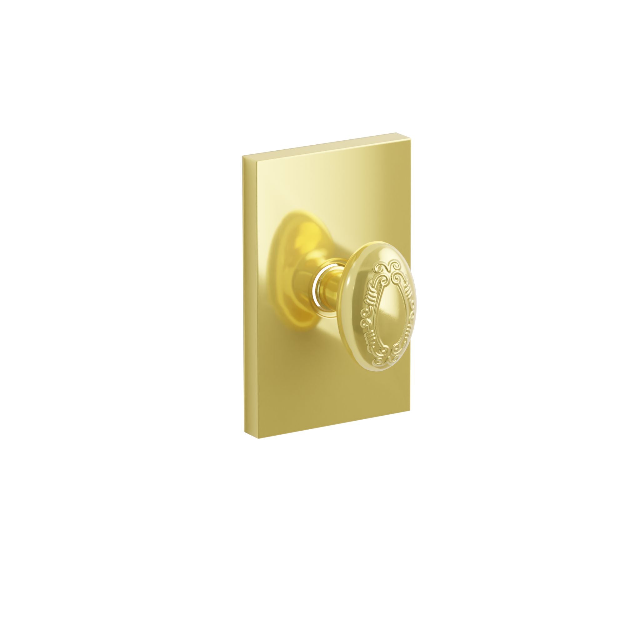 Emtek Victoria Knob Set with Modern Rectangular Rosette