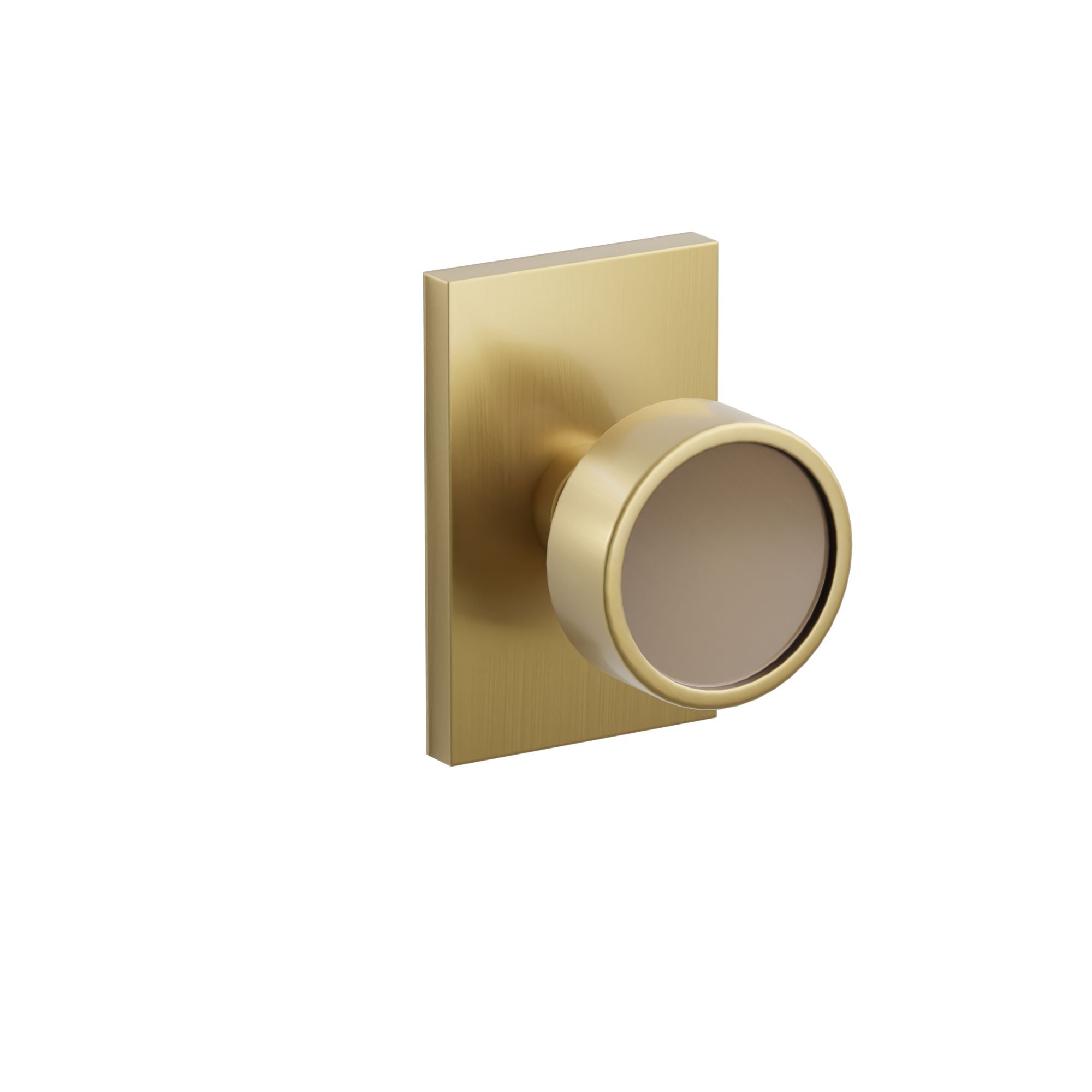 Emtek Concealed Fastener Verve Knob Set With Modern Rectangular Rosette