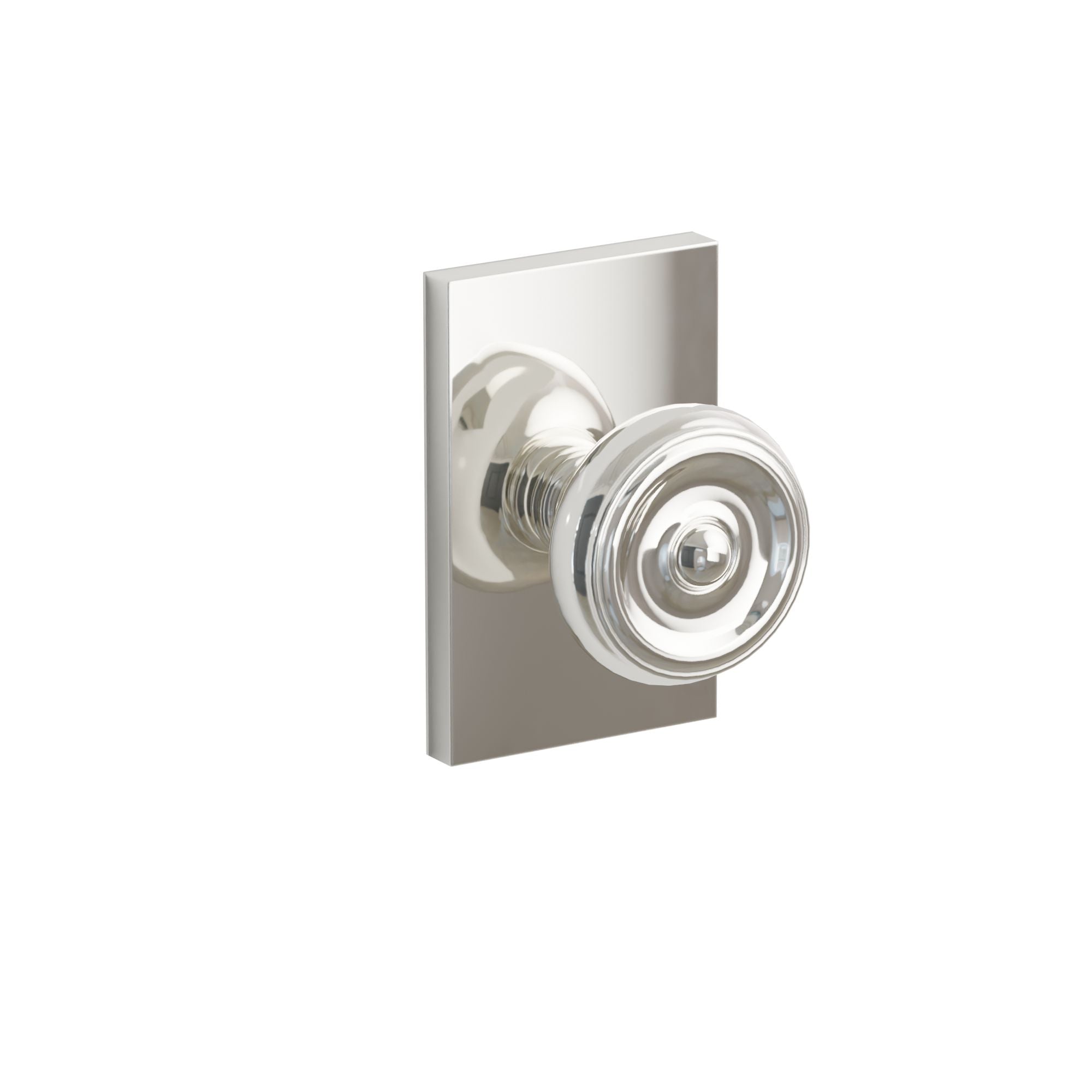 Emtek Concealed Fastener Waverly Knob Set With Modern Rectangular Rosette