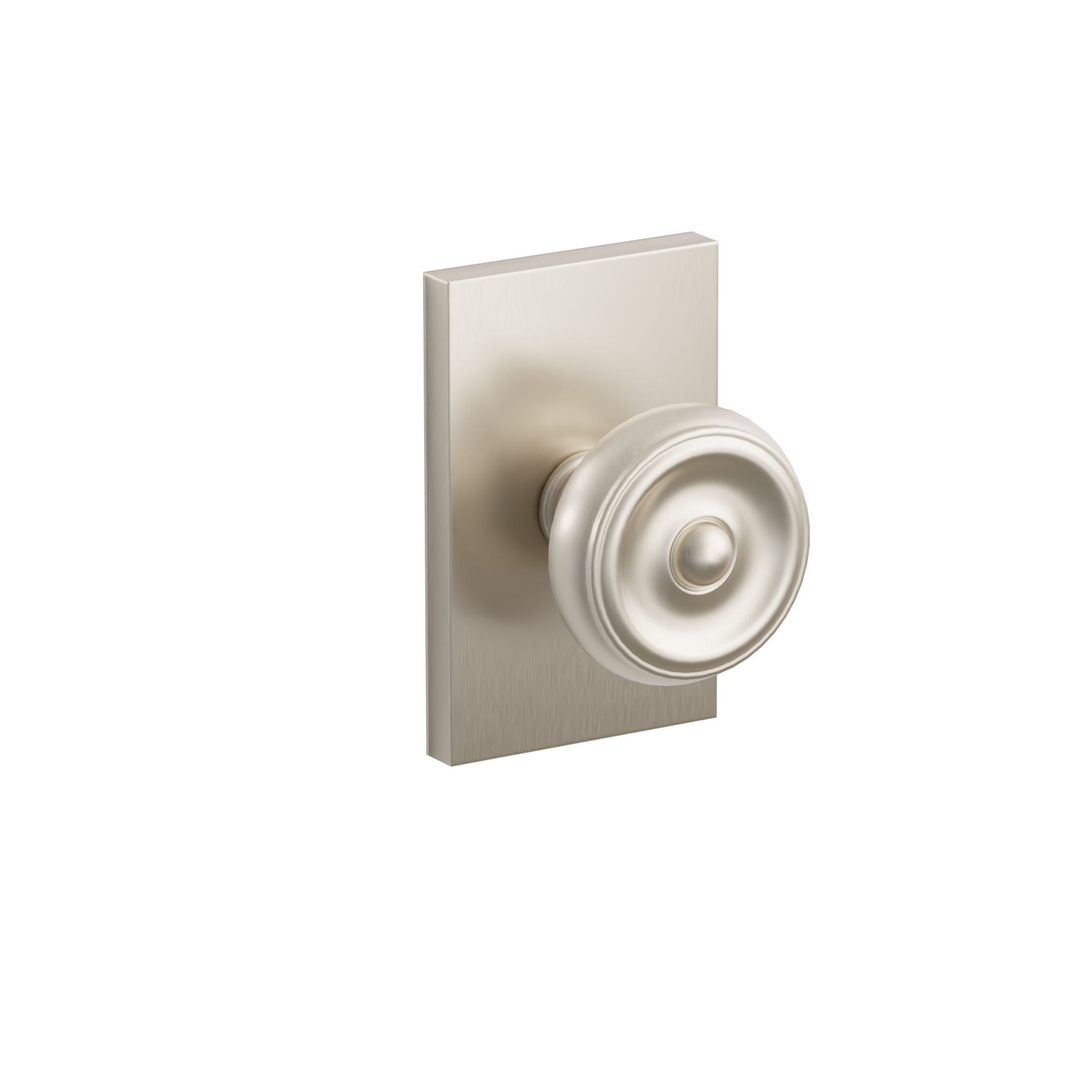 Emtek Concealed Fastener Waverly Knob Set With Modern Rectangular Rosette